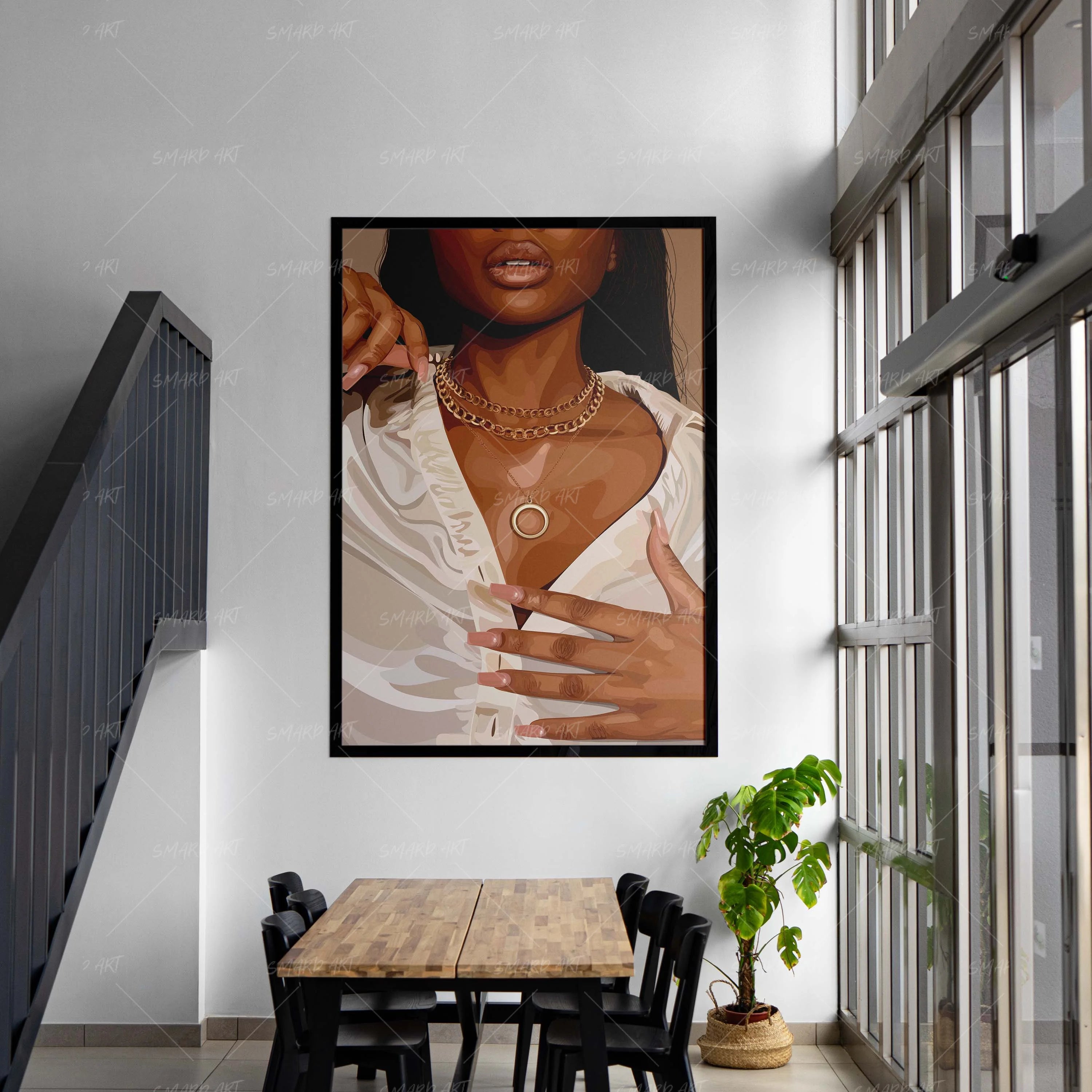 Satin Touch-wall art print featuring decorative artistic design suitable for living rooms, offices, and schools by SmardArt. Elevate your space with Black wall art that speaks to culture, identity, and creativity. At Smard, we celebrate artistry made with melanin, bringing powerful and inspiring designs to life.