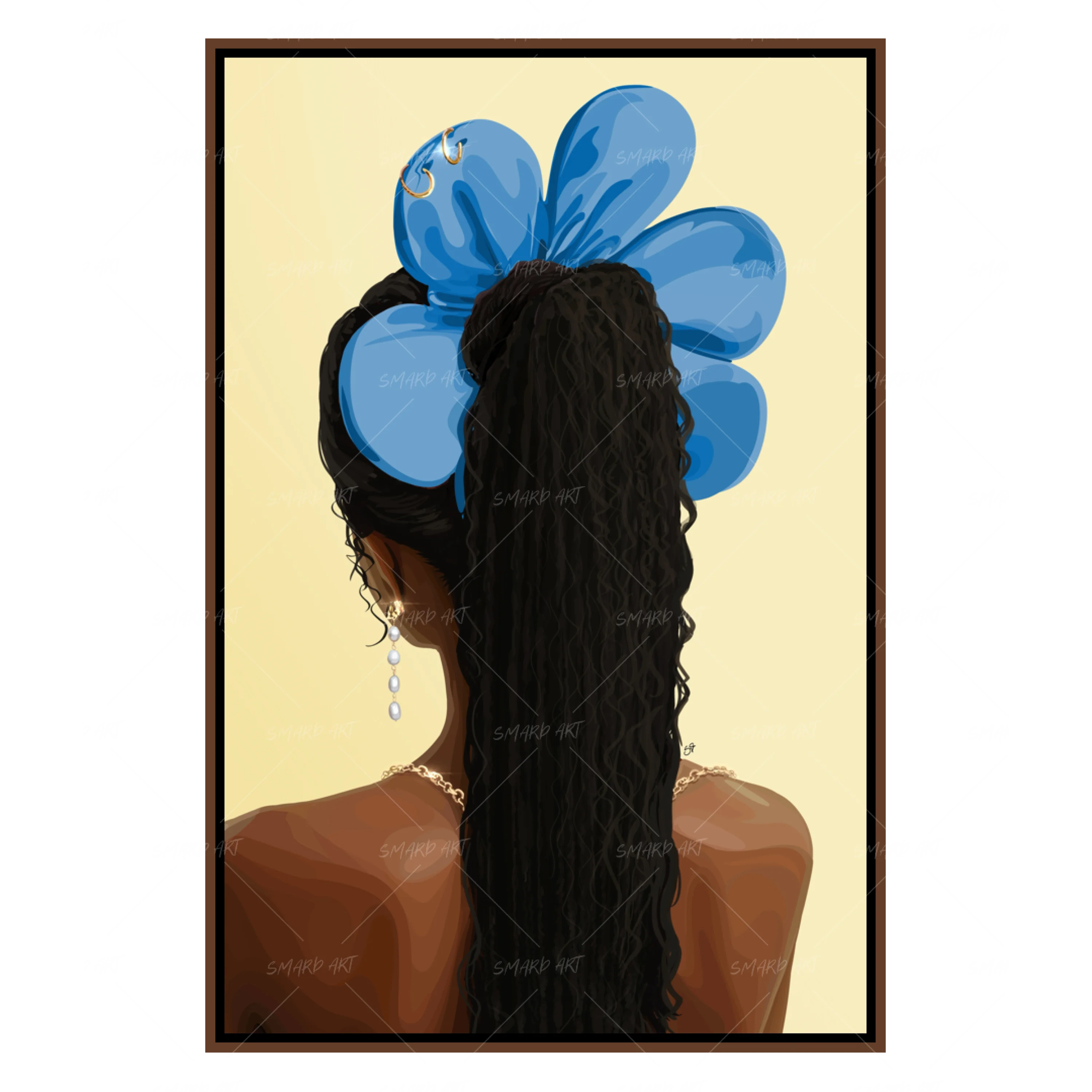 Scrunch Statement-wall art print featuring decorative artistic design suitable for living rooms, offices, and schools by SmardArt. Elevate your space with Black wall art that speaks to culture, identity, and creativity. At Smard, we celebrate artistry made with melanin, bringing powerful and inspiring designs to life.