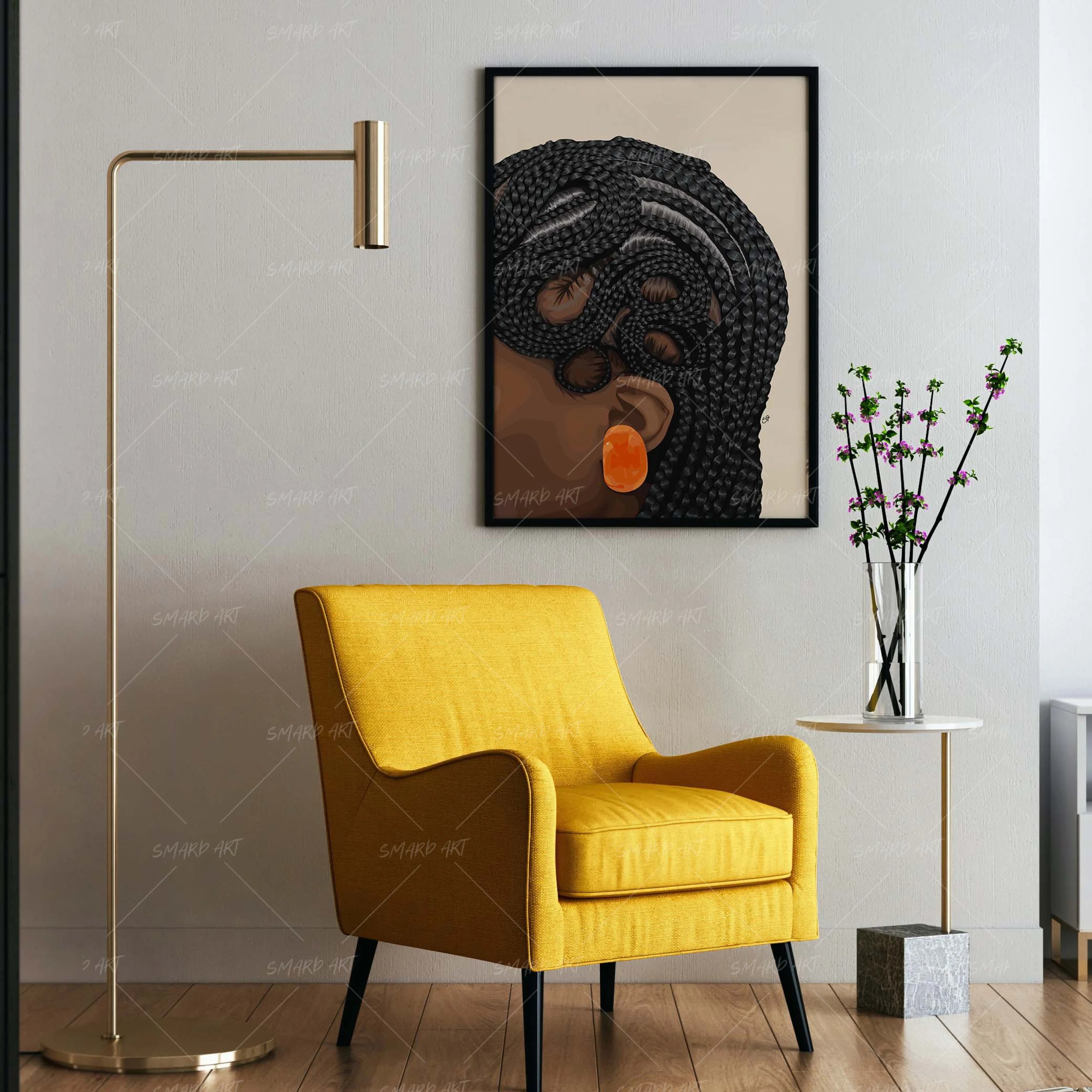 Shape Shift-wall art print featuring decorative artistic design suitable for living rooms, offices, and schools by SmardArt. Elevate your space with Black wall art that speaks to culture, identity, and creativity. At Smard, we celebrate artistry made with melanin, bringing powerful and inspiring designs to life.