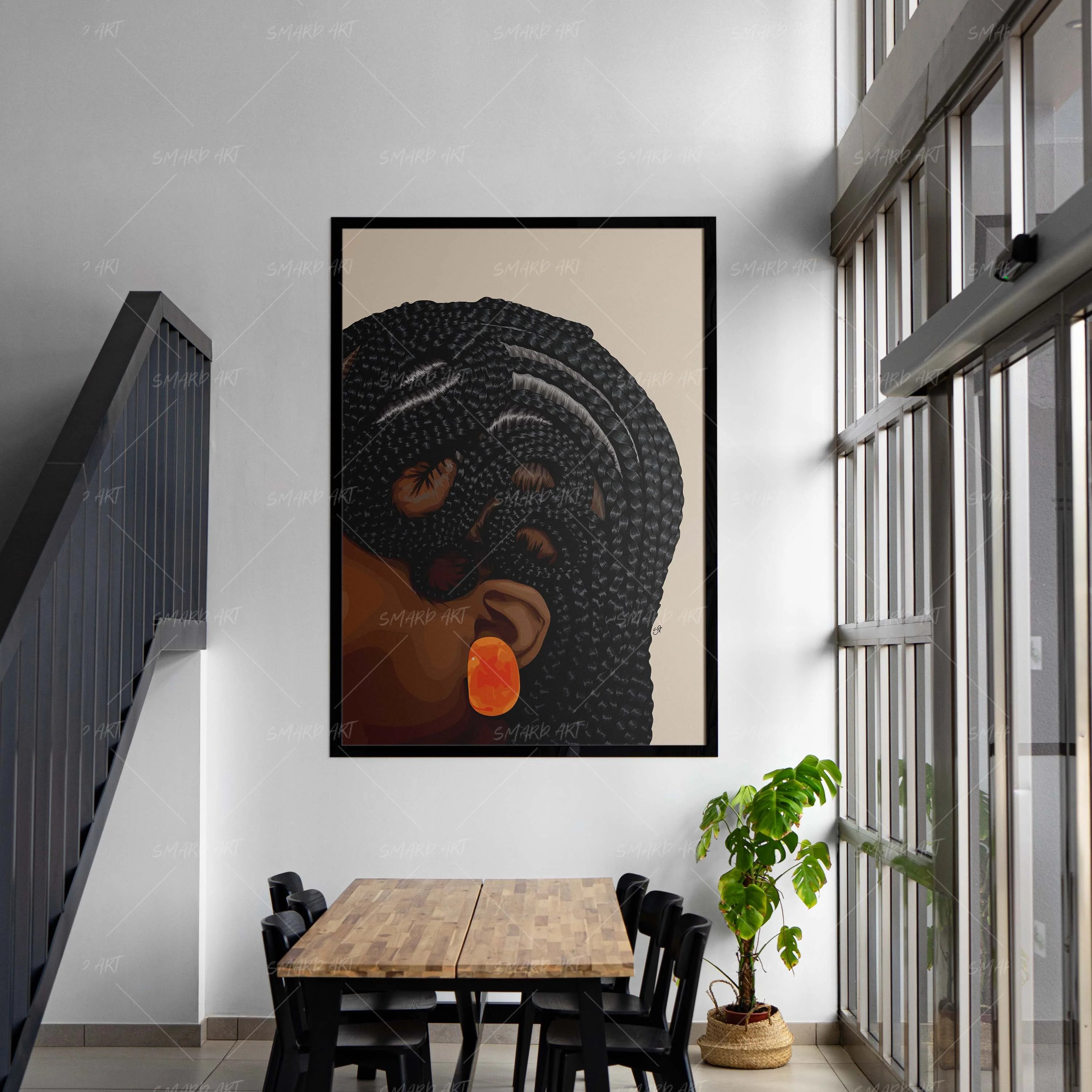 Shape Shift-wall art print featuring decorative artistic design suitable for living rooms, offices, and schools by SmardArt. Elevate your space with Black wall art that speaks to culture, identity, and creativity. At Smard, we celebrate artistry made with melanin, bringing powerful and inspiring designs to life.
