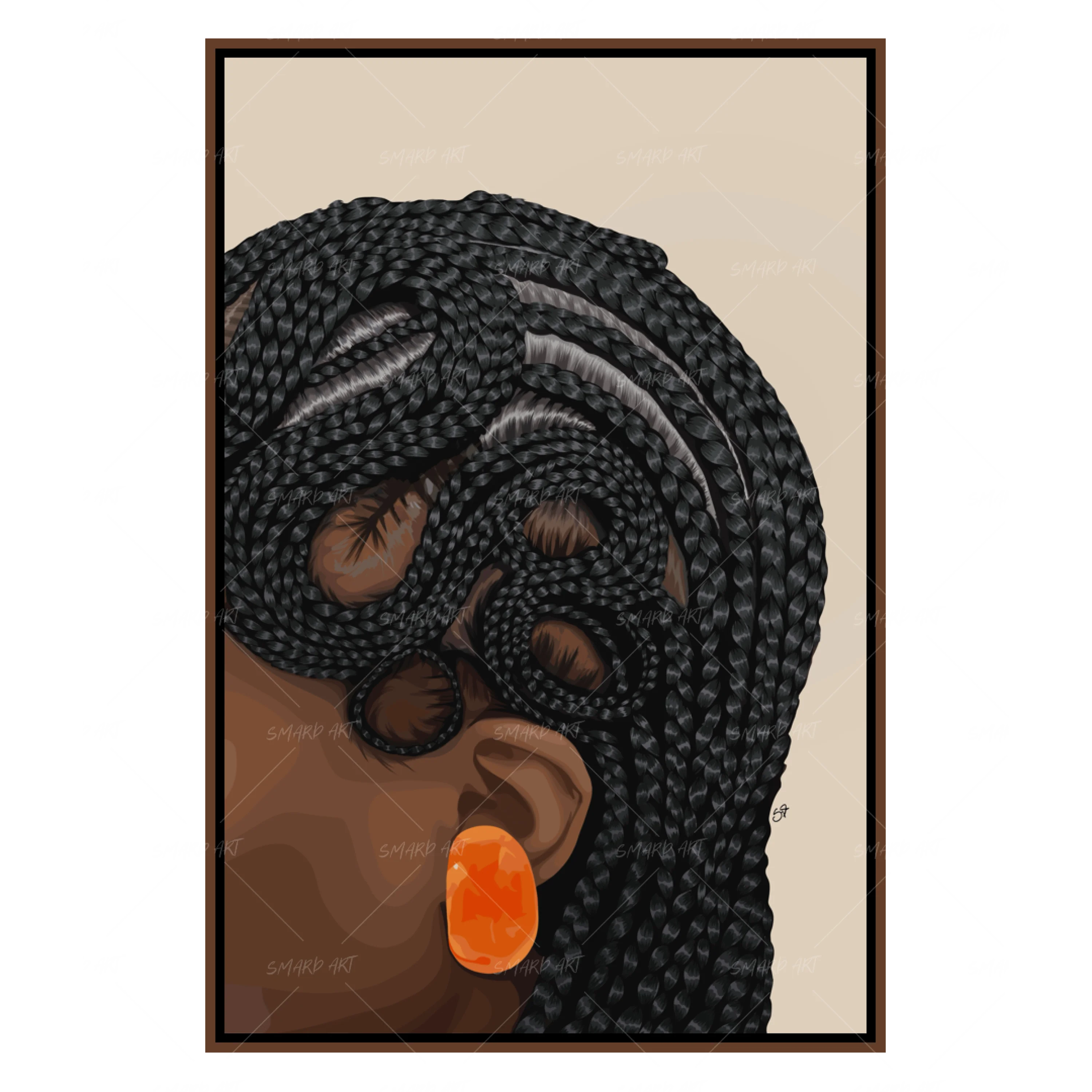 Shape Shift-wall art print featuring decorative artistic design suitable for living rooms, offices, and schools by SmardArt. Elevate your space with Black wall art that speaks to culture, identity, and creativity. At Smard, we celebrate artistry made with melanin, bringing powerful and inspiring designs to life.