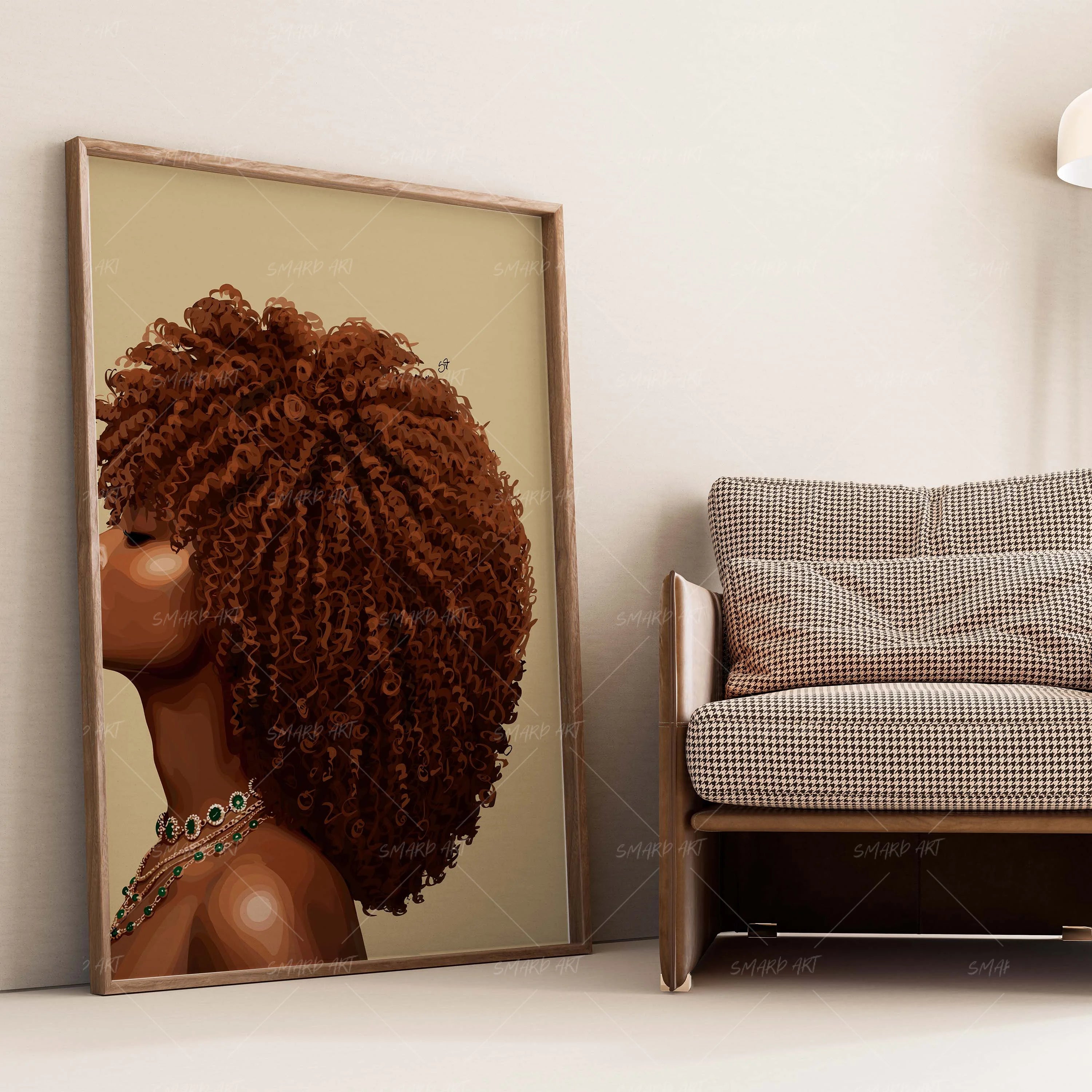 Sky High Strands-wall art print featuring decorative artistic design suitable for living rooms, offices, and schools by SmardArt. Elevate your space with Black wall art that speaks to culture, identity, and creativity. At Smard, we celebrate artistry made with melanin, bringing powerful and inspiring designs to life.