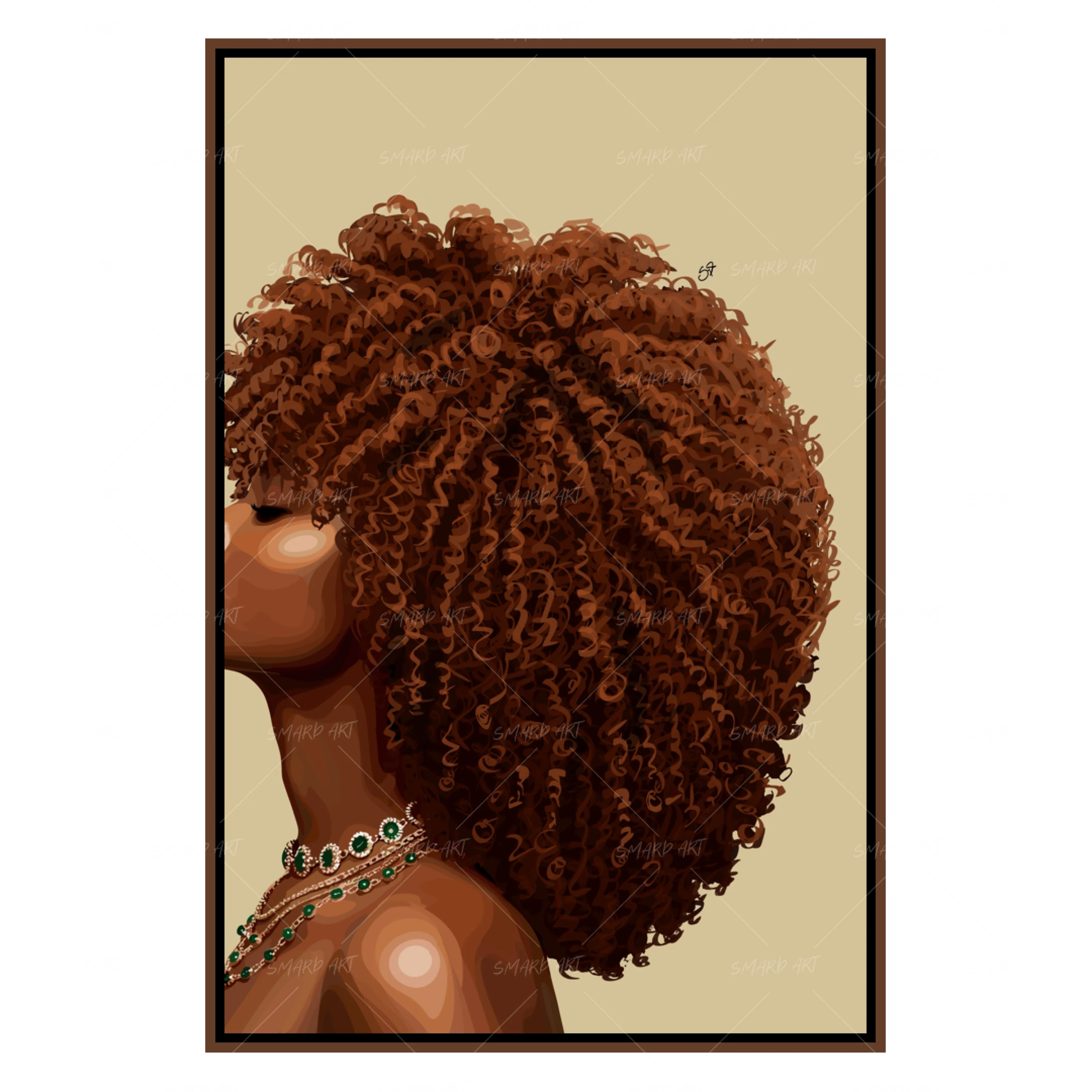 Sky High Strands-wall art print featuring decorative artistic design suitable for living rooms, offices, and schools by SmardArt. Elevate your space with Black wall art that speaks to culture, identity, and creativity. At Smard, we celebrate artistry made with melanin, bringing powerful and inspiring designs to life.