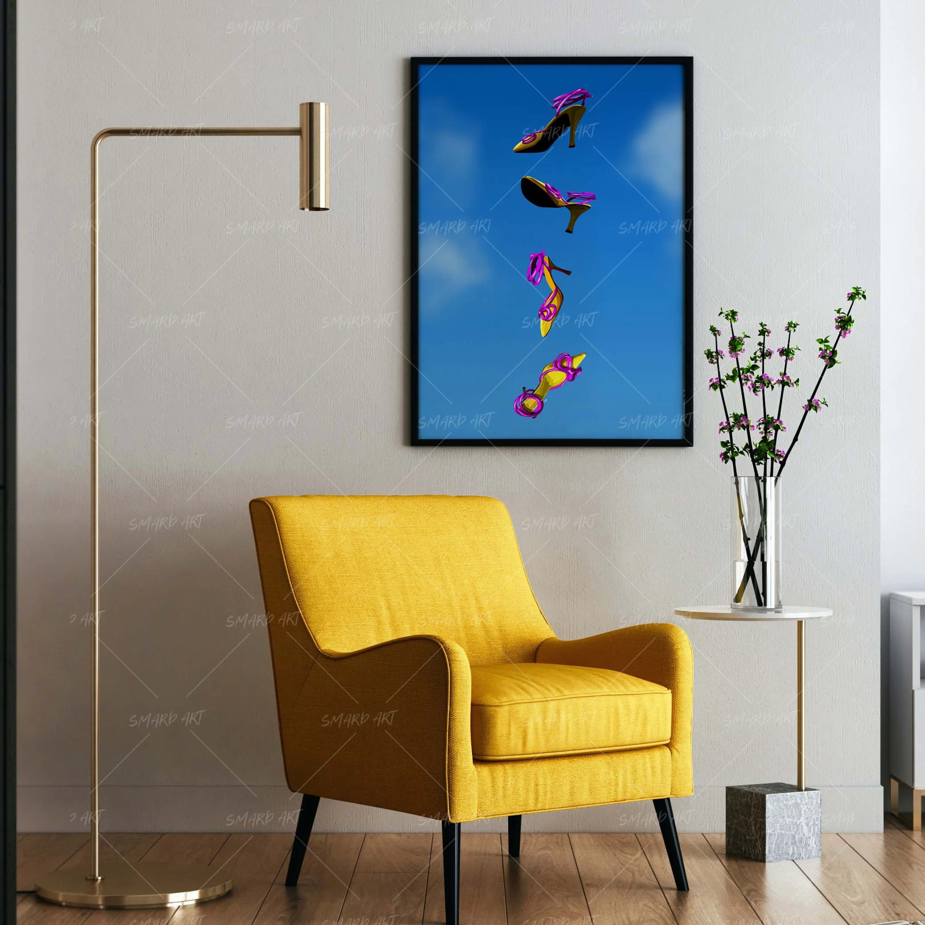 Sky High-wall art print featuring decorative artistic design suitable for living rooms, offices, and schools by SmardArt. Elevate your space with Black wall art that speaks to culture, identity, and creativity. At Smard, we celebrate artistry made with melanin, bringing powerful and inspiring designs to life.