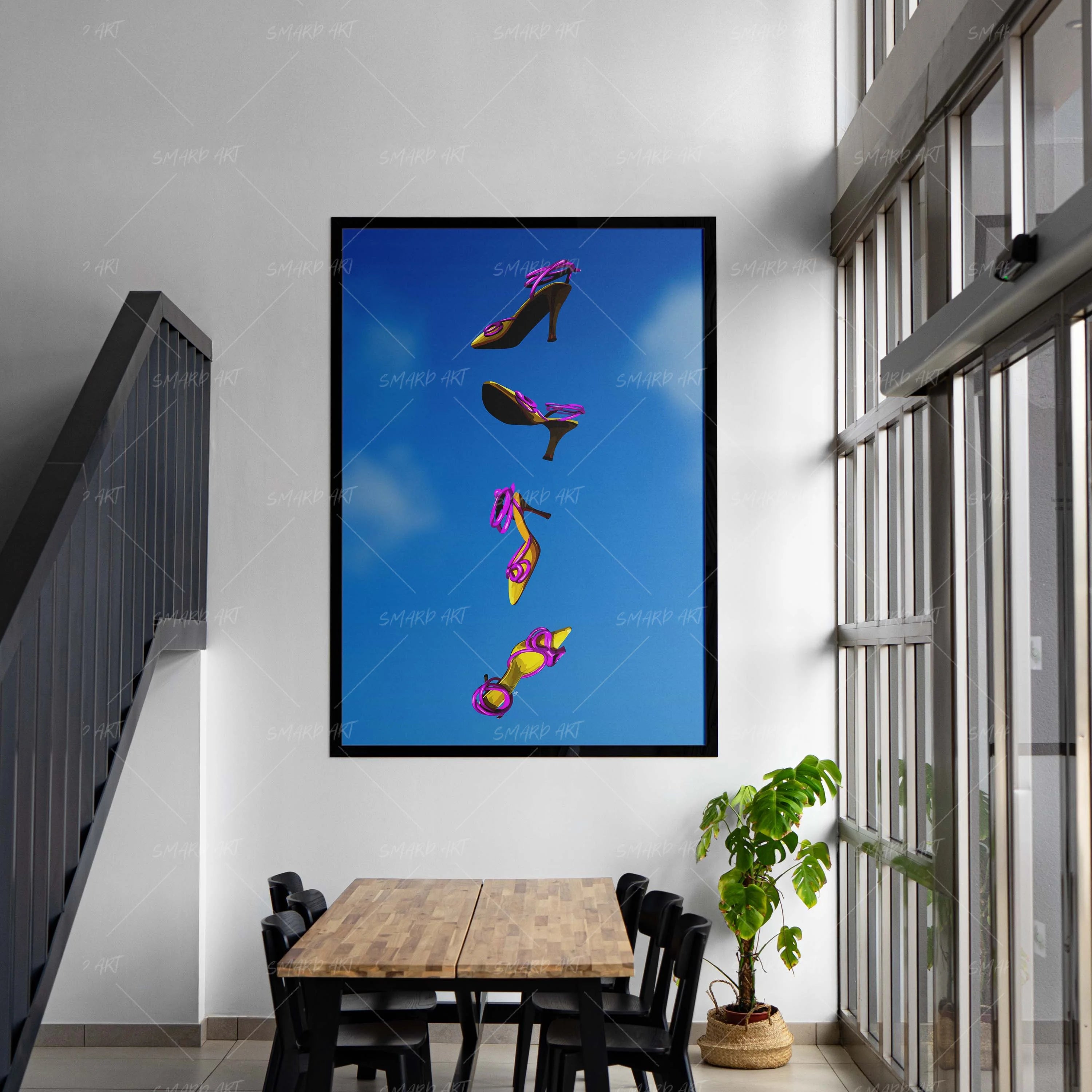Sky High-wall art print featuring decorative artistic design suitable for living rooms, offices, and schools by SmardArt. Elevate your space with Black wall art that speaks to culture, identity, and creativity. At Smard, we celebrate artistry made with melanin, bringing powerful and inspiring designs to life.
