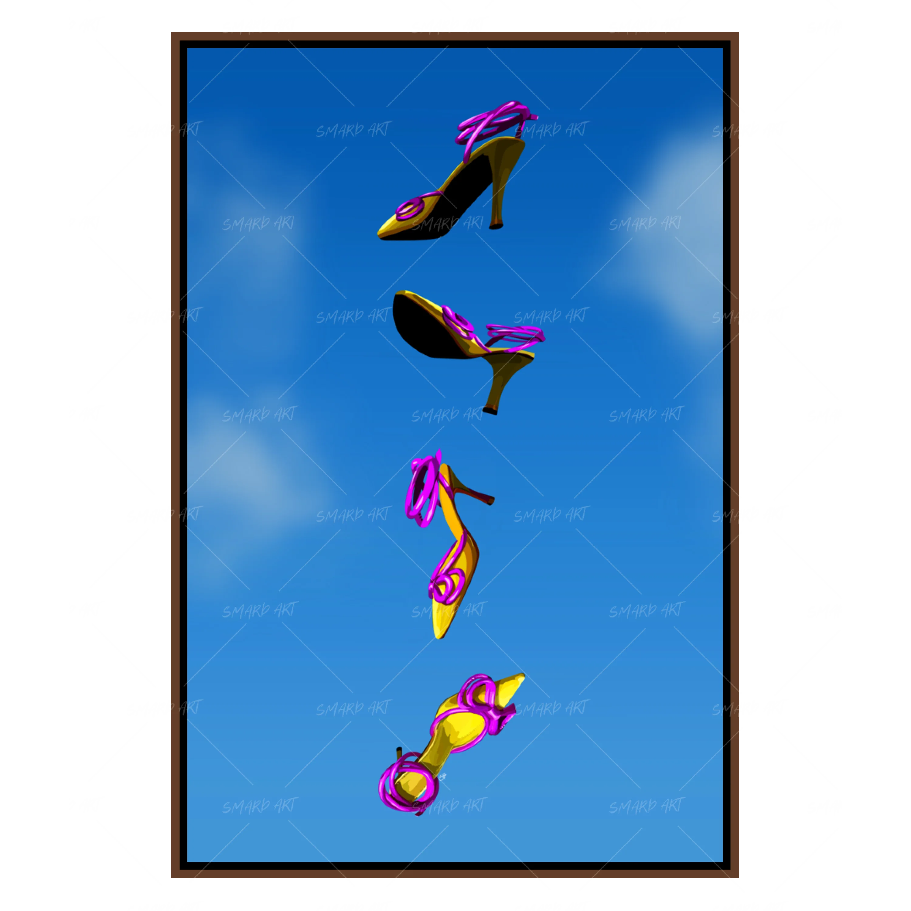 Sky High-wall art print featuring decorative artistic design suitable for living rooms, offices, and schools by SmardArt. Elevate your space with Black wall art that speaks to culture, identity, and creativity. At Smard, we celebrate artistry made with melanin, bringing powerful and inspiring designs to life.