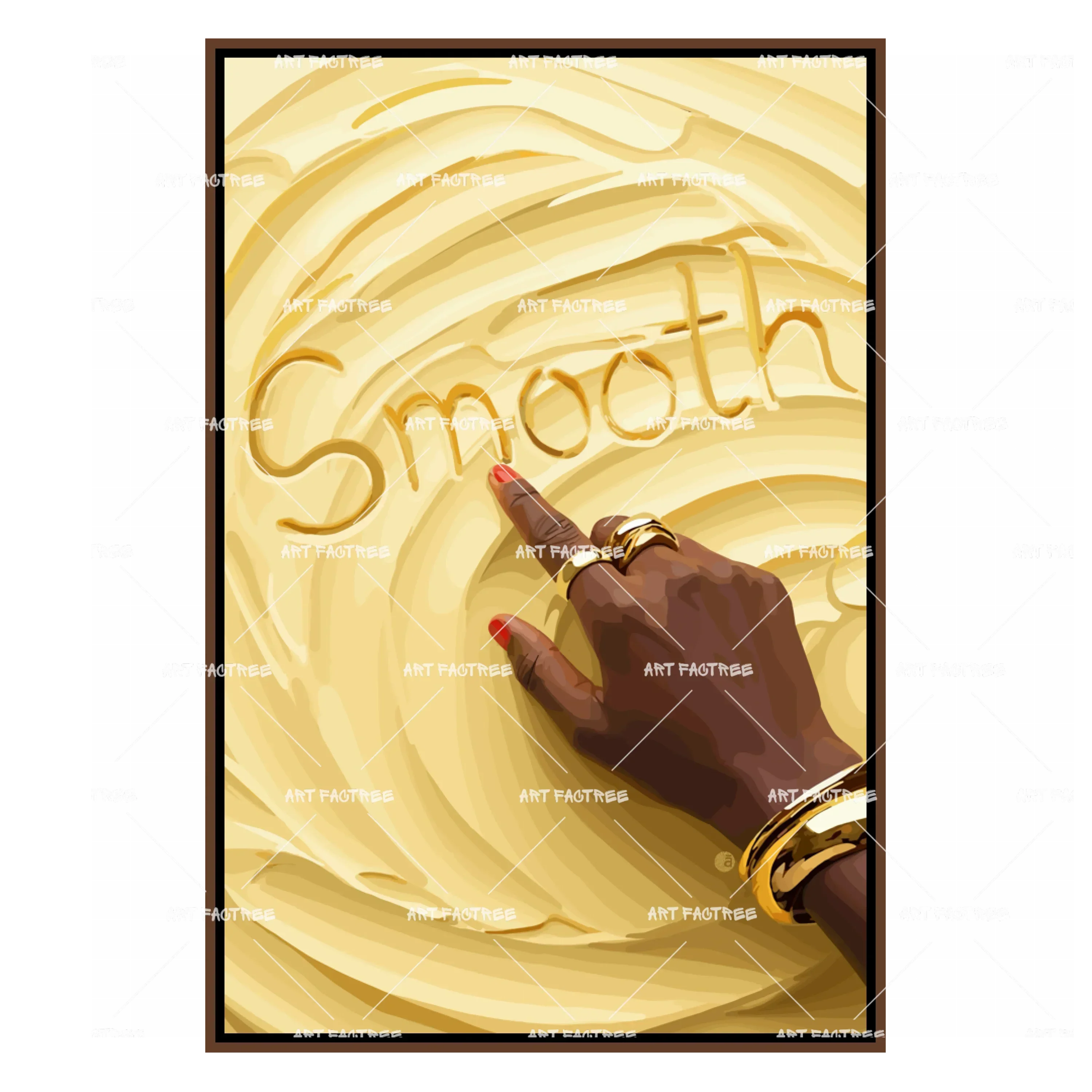 Soft Scoop-wall art print featuring decorative artistic design suitable for living rooms, offices, and schools by SmardArt. Elevate your space with Black wall art that speaks to culture, identity, and creativity. At Smard, we celebrate artistry made with melanin, bringing powerful and inspiring designs to life.