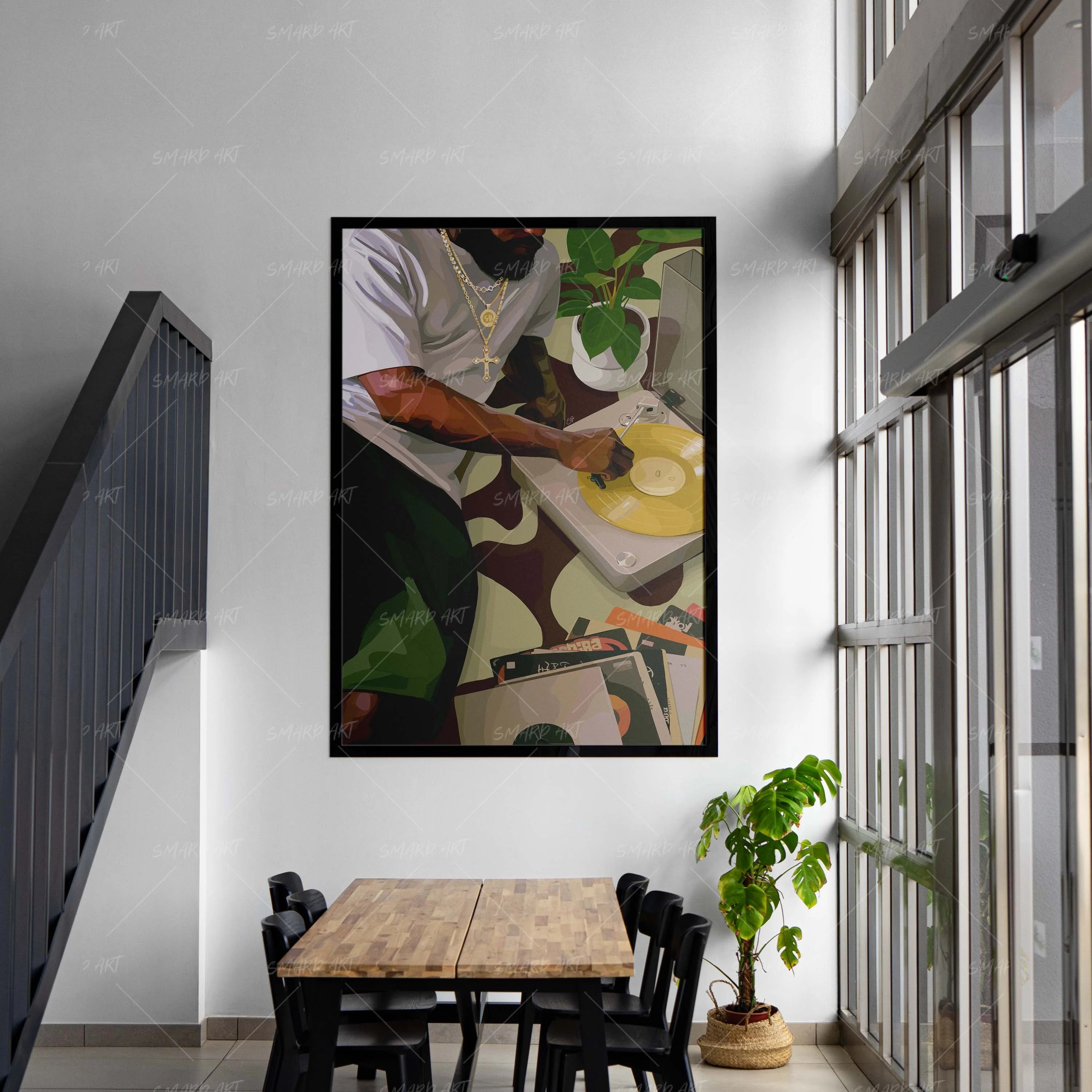 Spin Session-wall art print featuring decorative artistic design suitable for living rooms, offices, and schools by SmardArt. Elevate your space with Black wall art that speaks to culture, identity, and creativity. At Smard, we celebrate artistry made with melanin, bringing powerful and inspiring designs to life.