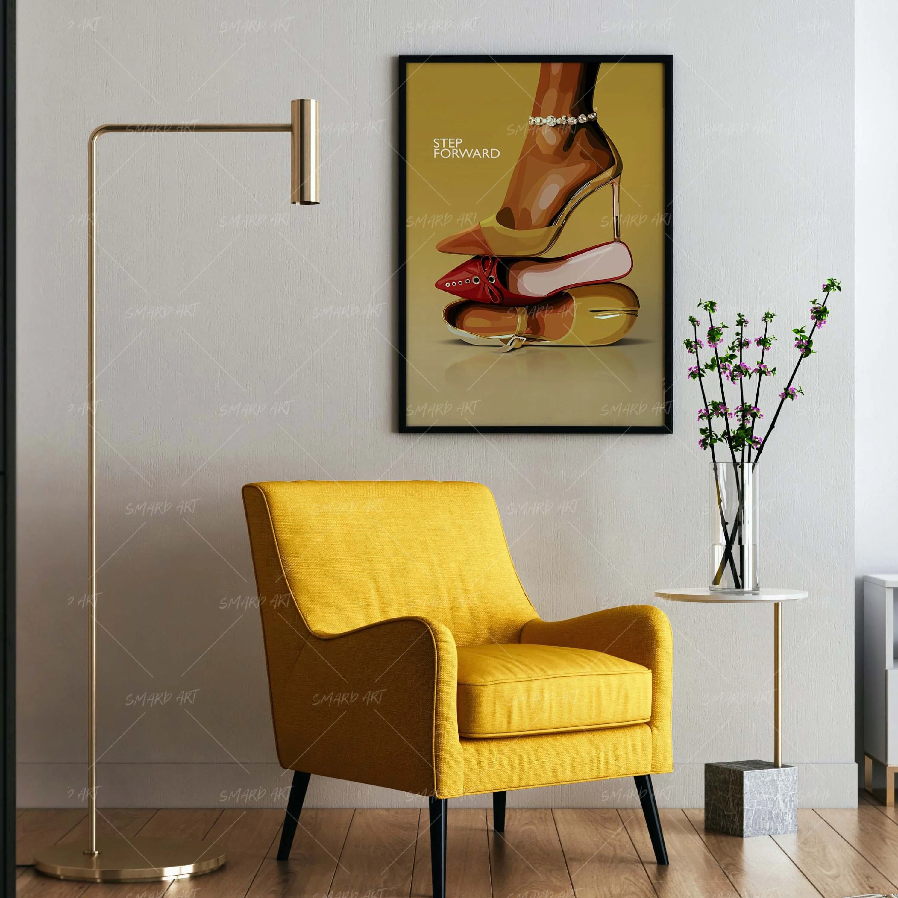 Step Forward-wall art print featuring decorative artistic design suitable for living rooms, offices, and schools by SmardArt. Elevate your space with Black wall art that speaks to culture, identity, and creativity. At Smard, we celebrate artistry made with melanin, bringing powerful and inspiring designs to life.
