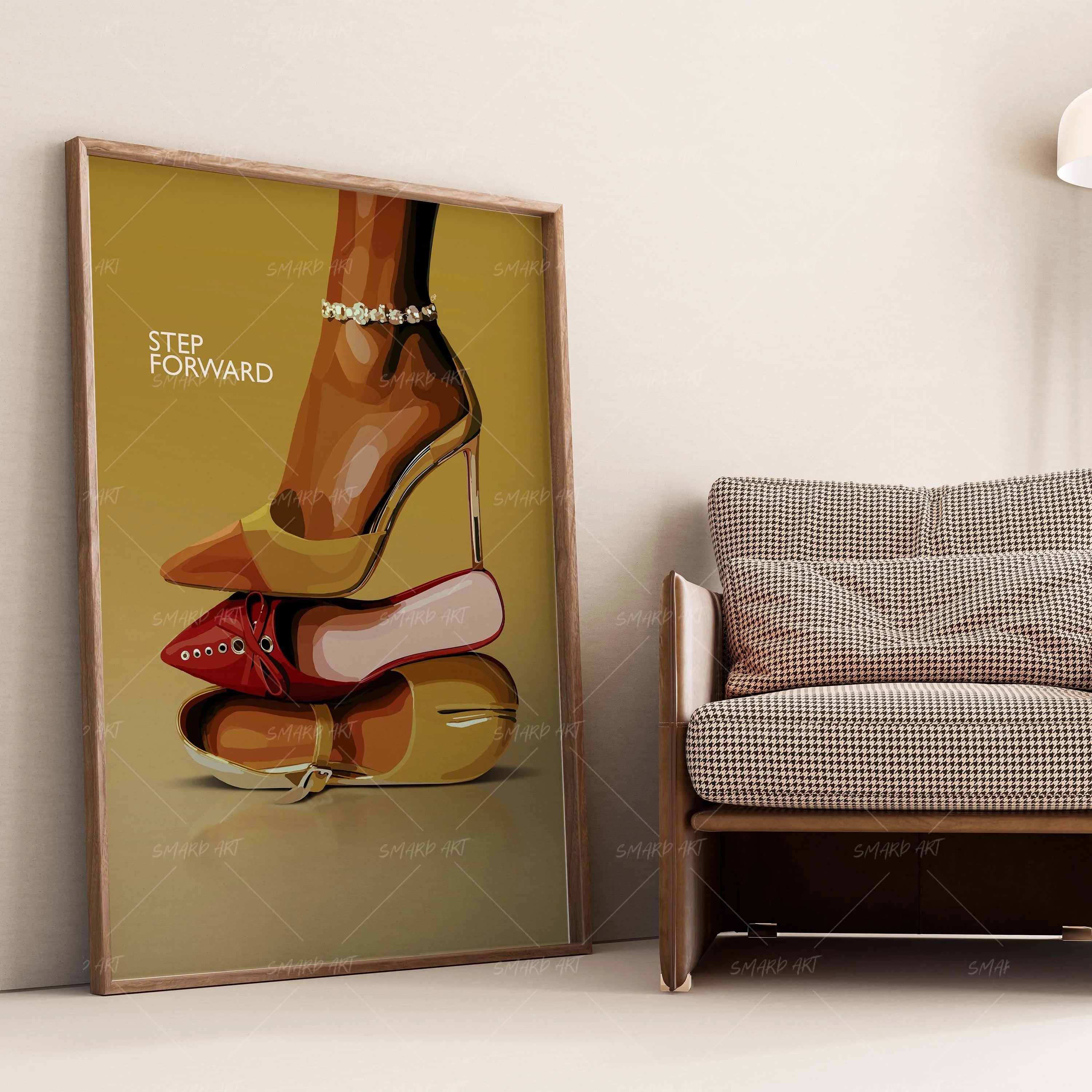 Step Forward-wall art print featuring decorative artistic design suitable for living rooms, offices, and schools by SmardArt. Elevate your space with Black wall art that speaks to culture, identity, and creativity. At Smard, we celebrate artistry made with melanin, bringing powerful and inspiring designs to life.