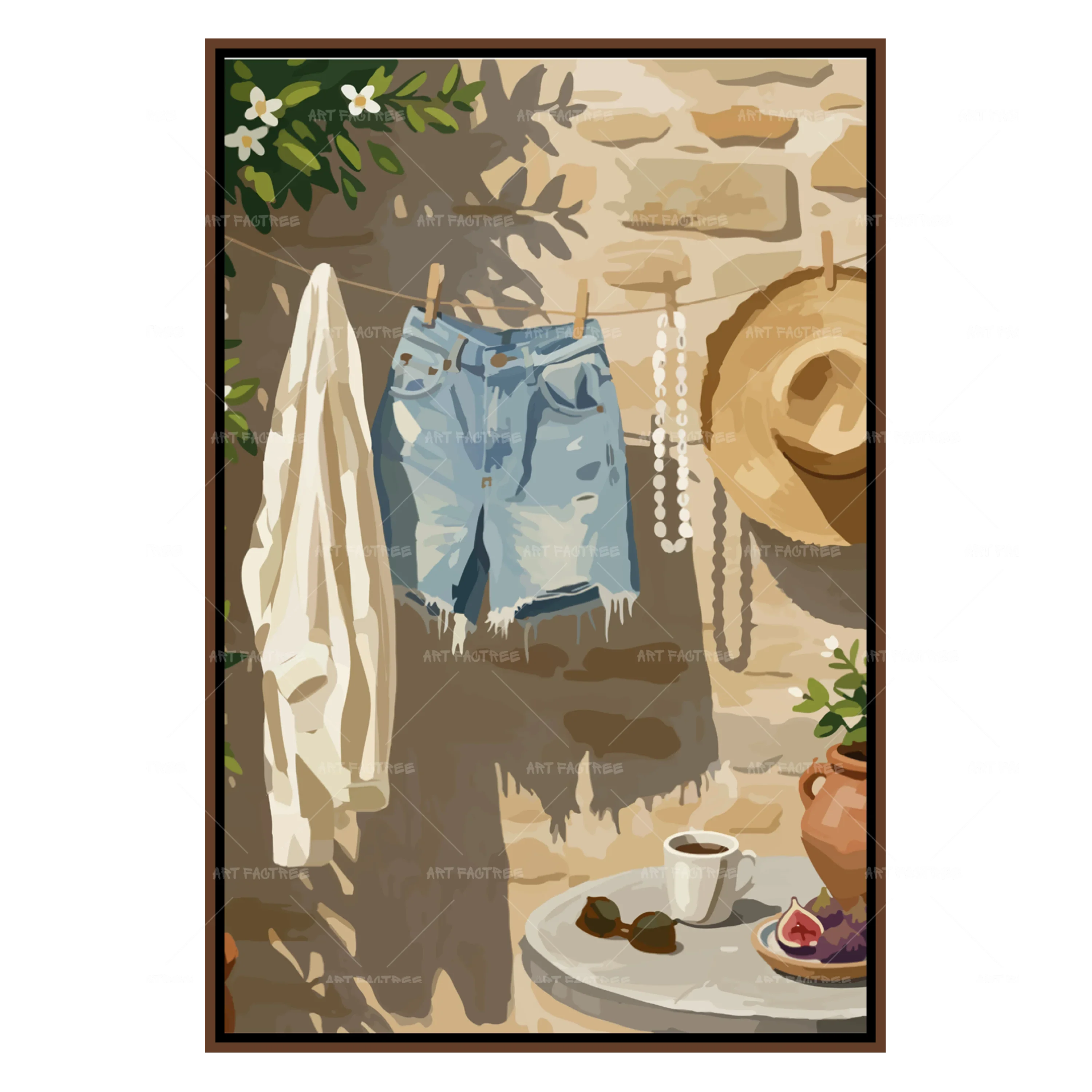 Sun Dry (Smard X Anaya)-wall art print featuring decorative artistic design suitable for living rooms, offices, and schools by SmardArt. Elevate your space with Black wall art that speaks to culture, identity, and creativity. At Smard, we celebrate artistry made with melanin, bringing powerful and inspiring designs to life.