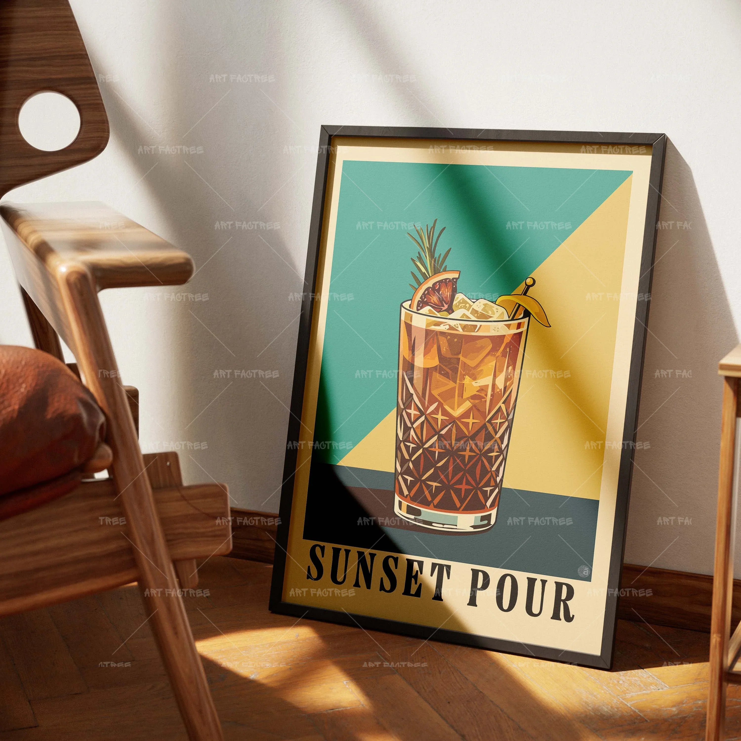 Sunset Pour (Smard X Anaya)-wall art print featuring decorative artistic design suitable for living rooms, offices, and schools by SmardArt. Elevate your space with Black wall art that speaks to culture, identity, and creativity. At Smard, we celebrate artistry made with melanin, bringing powerful and inspiring designs to life.