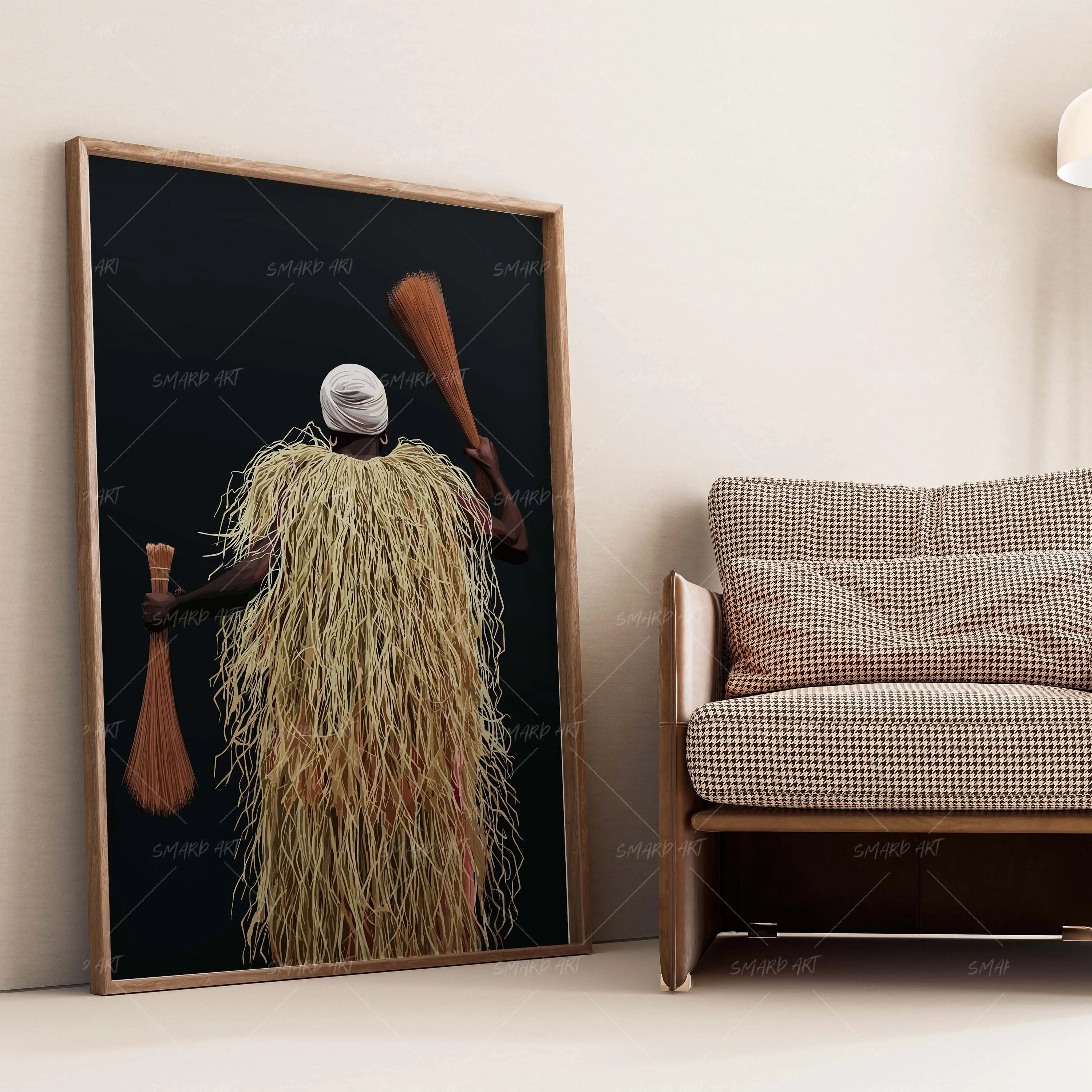 Swept In Tradition-wall art print featuring decorative artistic design suitable for living rooms, offices, and schools by SmardArt. Elevate your space with Black wall art that speaks to culture, identity, and creativity. At Smard, we celebrate artistry made with melanin, bringing powerful and inspiring designs to life.