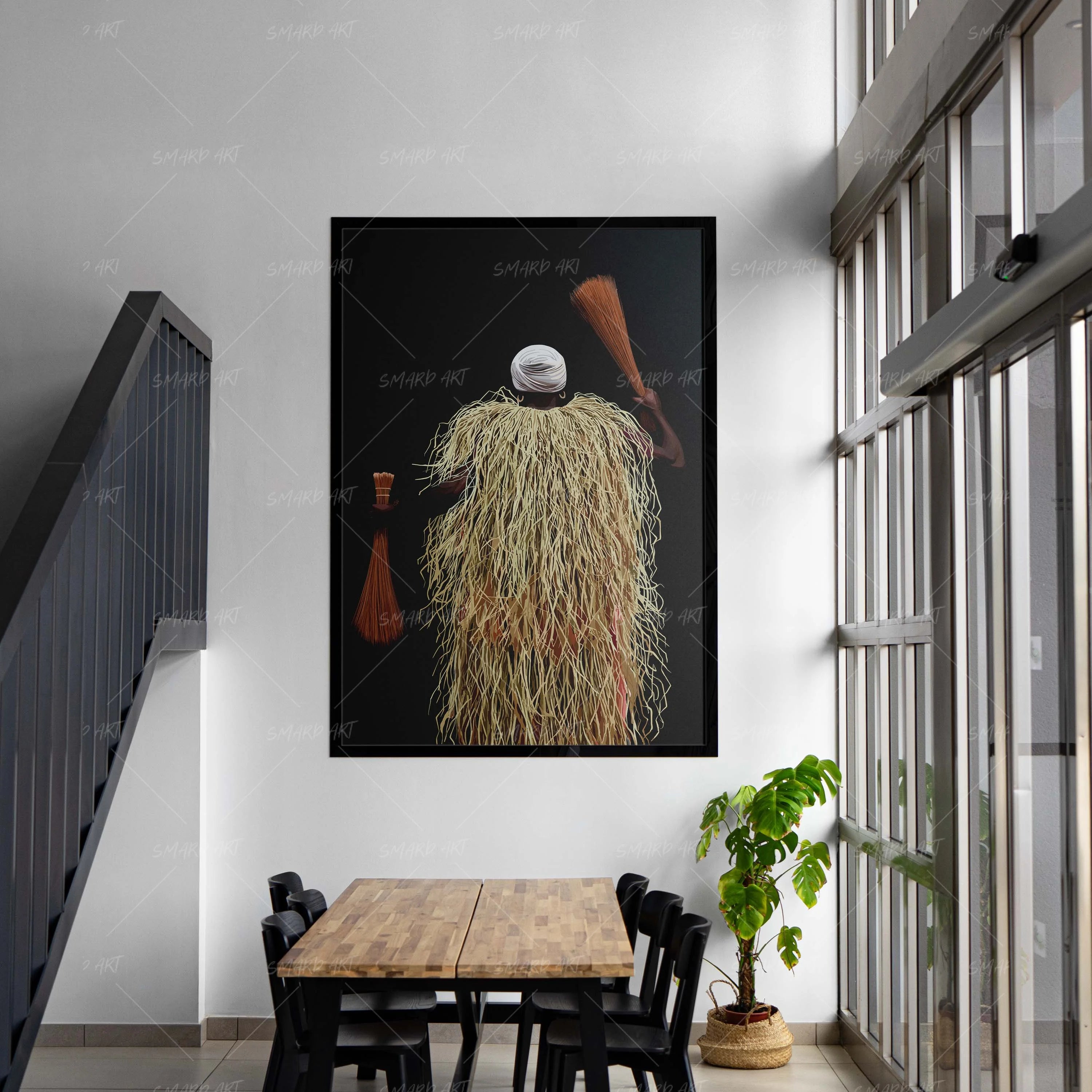 Swept In Tradition-wall art print featuring decorative artistic design suitable for living rooms, offices, and schools by SmardArt. Elevate your space with Black wall art that speaks to culture, identity, and creativity. At Smard, we celebrate artistry made with melanin, bringing powerful and inspiring designs to life.