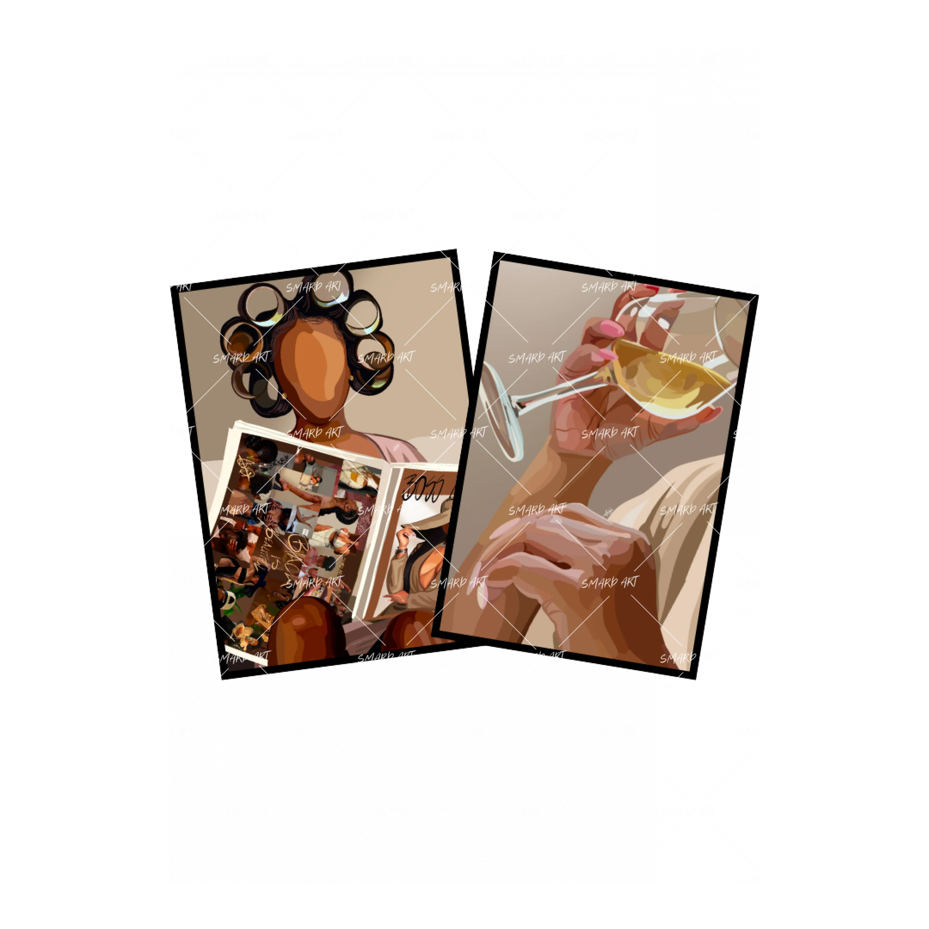 Art Print Bundle : Selfcare Day + White Wine
