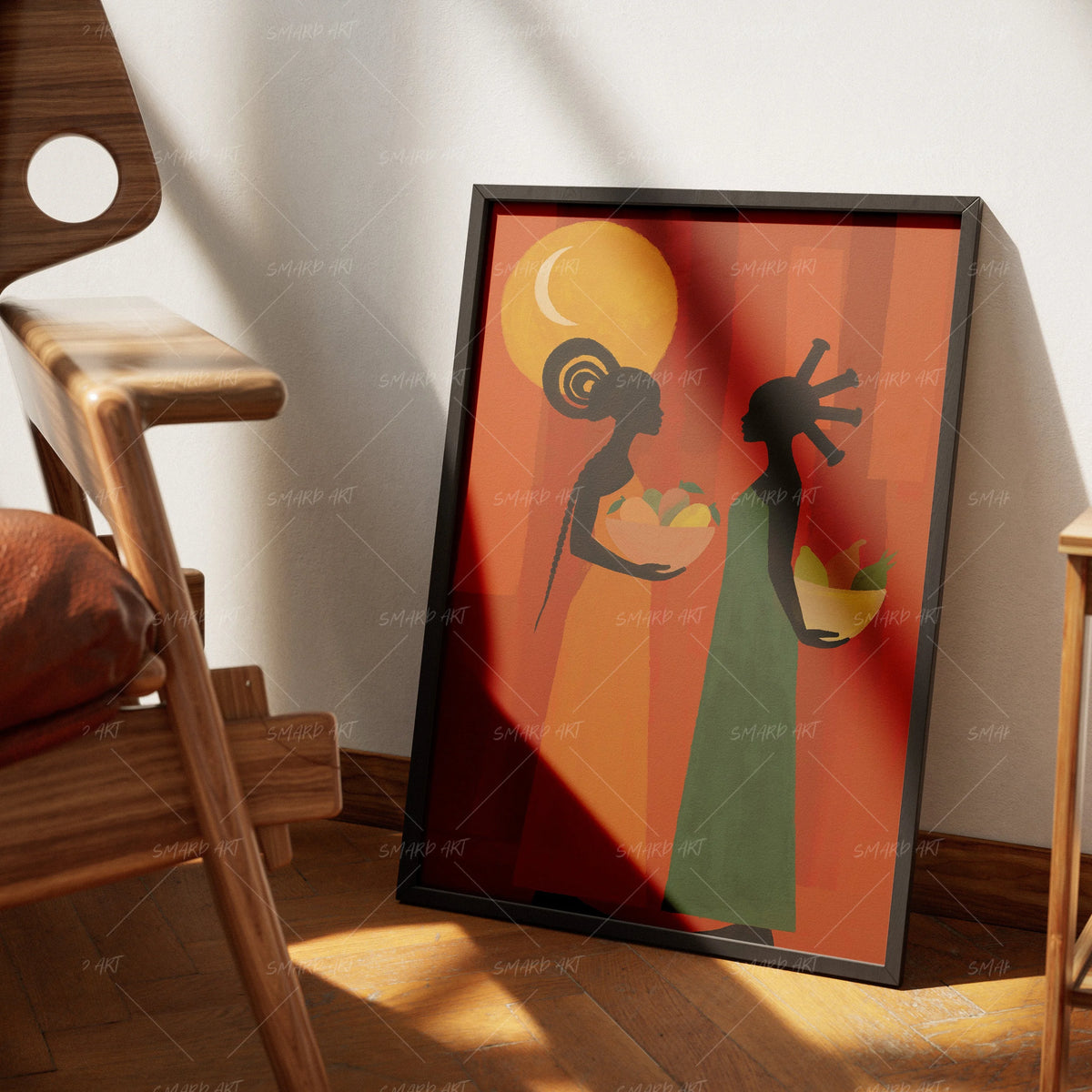 Sister Season-wall art print featuring decorative artistic design suitable for living rooms, offices, and schools by SmardArt. Elevate your space with Black wall art that speaks to culture, identity, and creativity. At Smard, we celebrate artistry made with melanin, bringing powerful and inspiring designs to life.