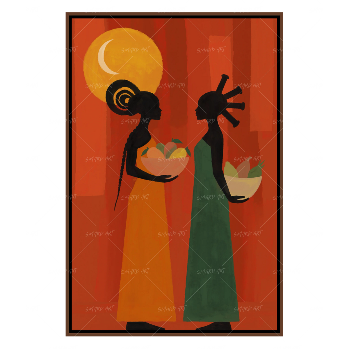 Sister Season-wall art print featuring decorative artistic design suitable for living rooms, offices, and schools by SmardArt. Elevate your space with Black wall art that speaks to culture, identity, and creativity. At Smard, we celebrate artistry made with melanin, bringing powerful and inspiring designs to life.