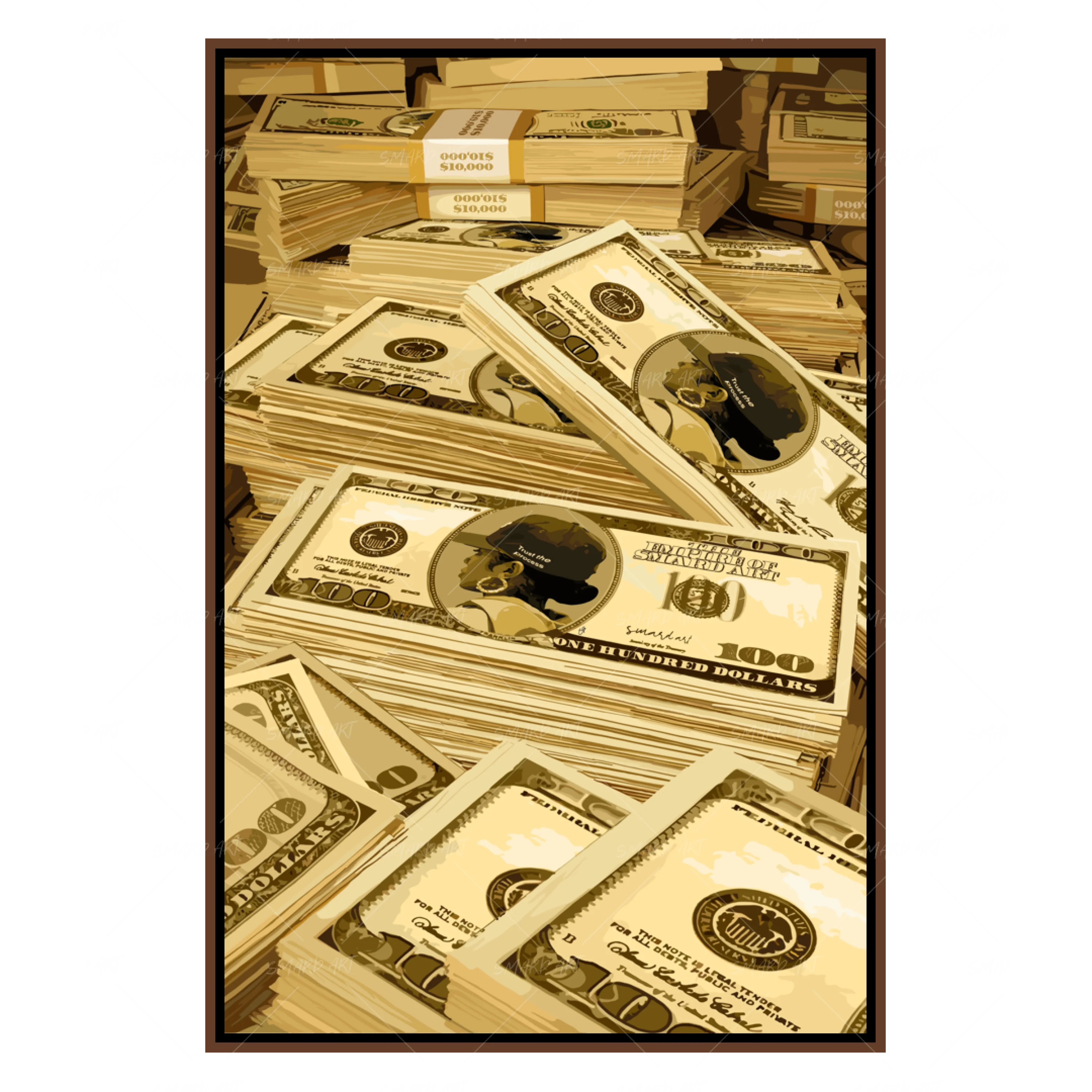 Smard Bills-wall art print featuring decorative artistic design suitable for living rooms, offices, and schools by SmardArt. Elevate your space with Black wall art that speaks to culture, identity, and creativity. At Smard, we celebrate artistry made with melanin, bringing powerful and inspiring designs to life.