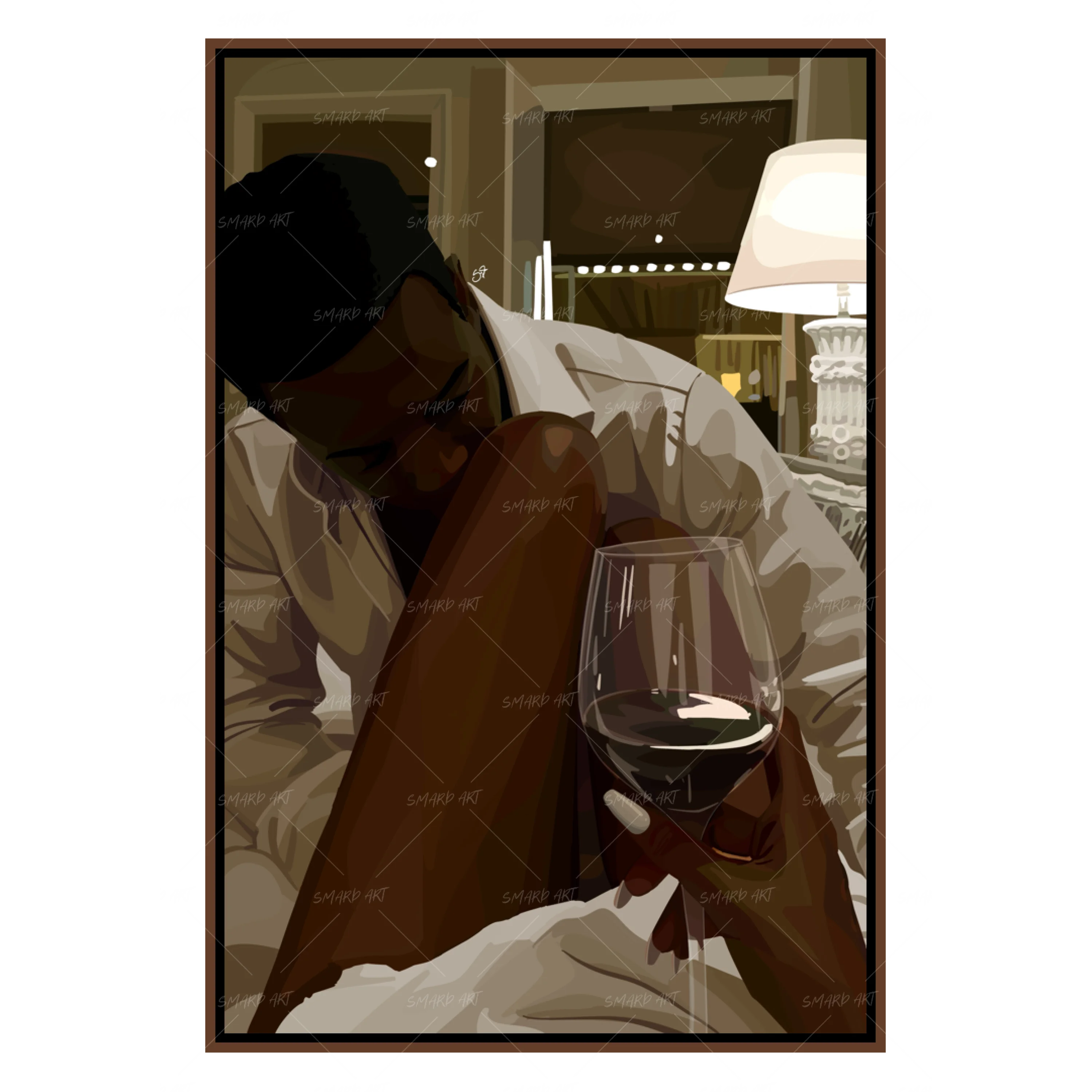 Softly in Love-wall art print featuring decorative artistic design suitable for living rooms, offices, and schools by SmardArt