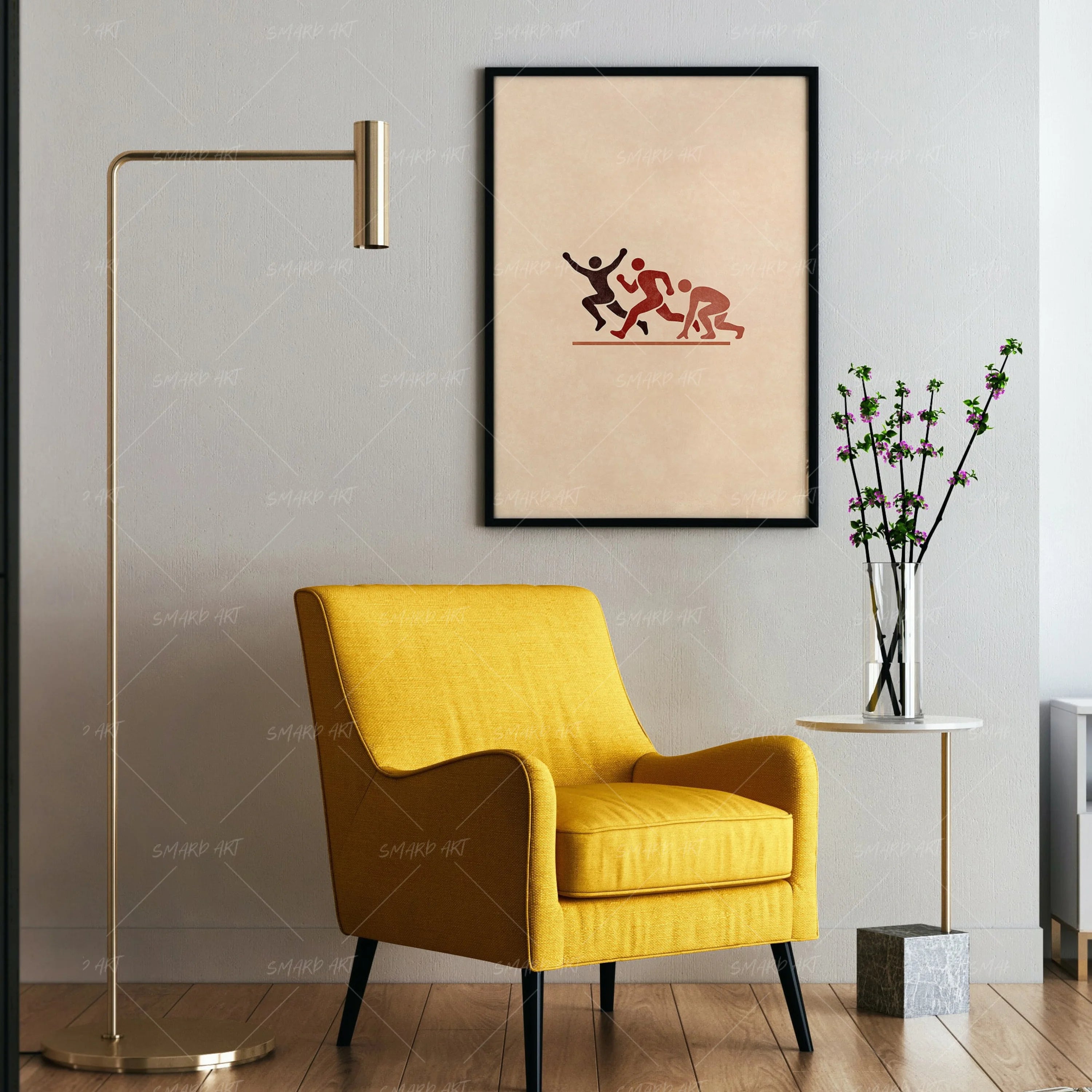 Sprint Story-wall art print featuring decorative artistic design suitable for living rooms, offices, and schools by SmardArt. Elevate your space with Black wall art that speaks to culture, identity, and creativity. At Smard, we celebrate artistry made with melanin, bringing powerful and inspiring designs to life.