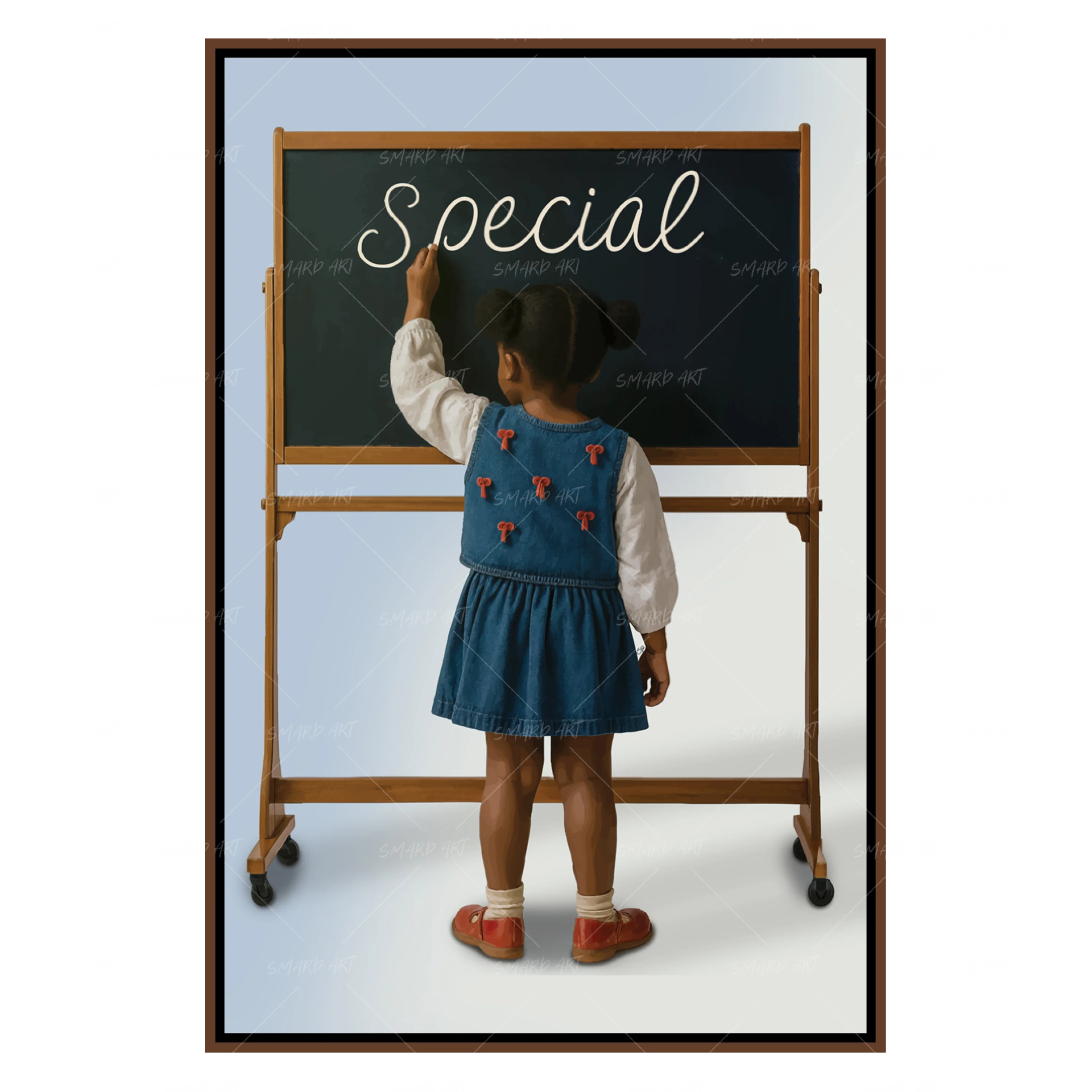The Chalk Truth-wall art print featuring decorative artistic design suitable for living rooms, offices, and schools by SmardArt. Elevate your space with Black wall art that speaks to culture, identity, and creativity. At Smard, we celebrate artistry made with melanin, bringing powerful and inspiring designs to life.