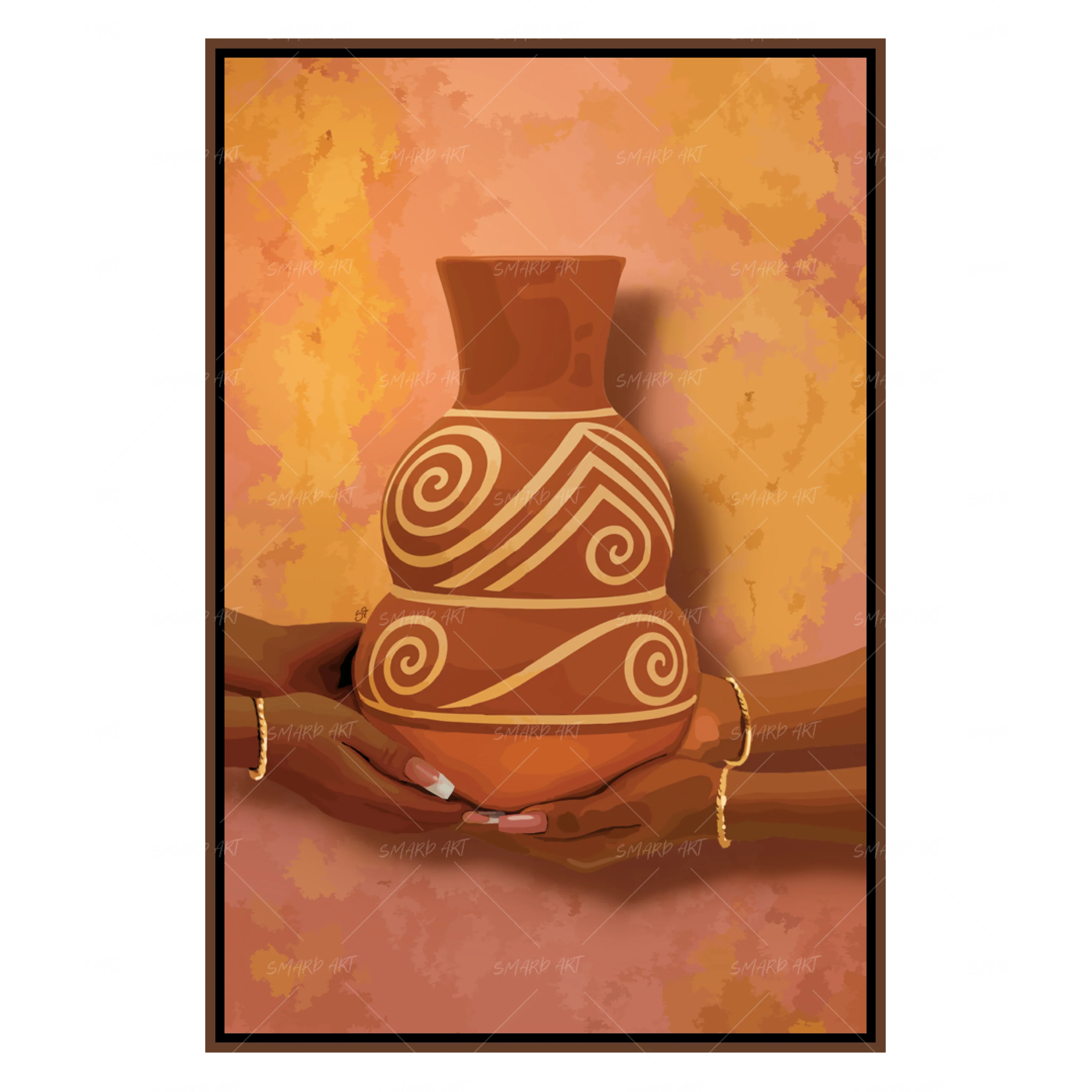 The Offering-wall art print featuring decorative artistic design suitable for living rooms, offices, and schools by SmardArt. Elevate your space with Black wall art that speaks to culture, identity, and creativity. At Smard, we celebrate artistry made with melanin, bringing powerful and inspiring designs to life.