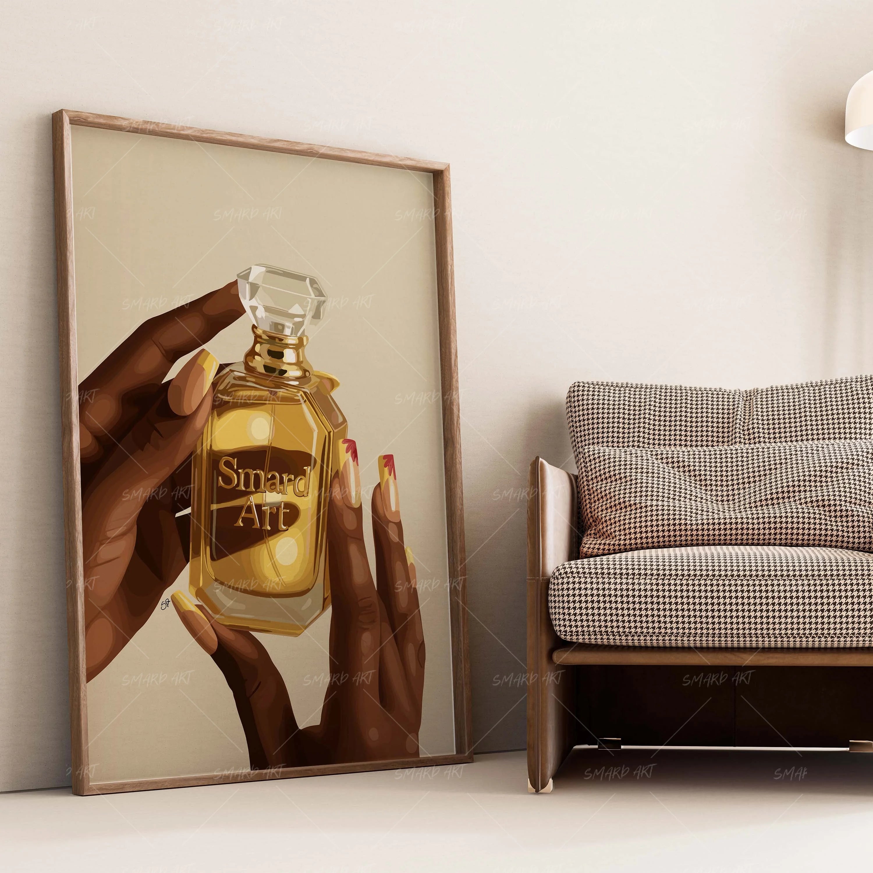The Art Scent-wall art print featuring decorative artistic design suitable for living rooms, offices, and schools by SmardArt. Elevate your space with Black wall art that speaks to culture, identity, and creativity. At Smard, we celebrate artistry made with melanin, bringing powerful and inspiring designs to life.