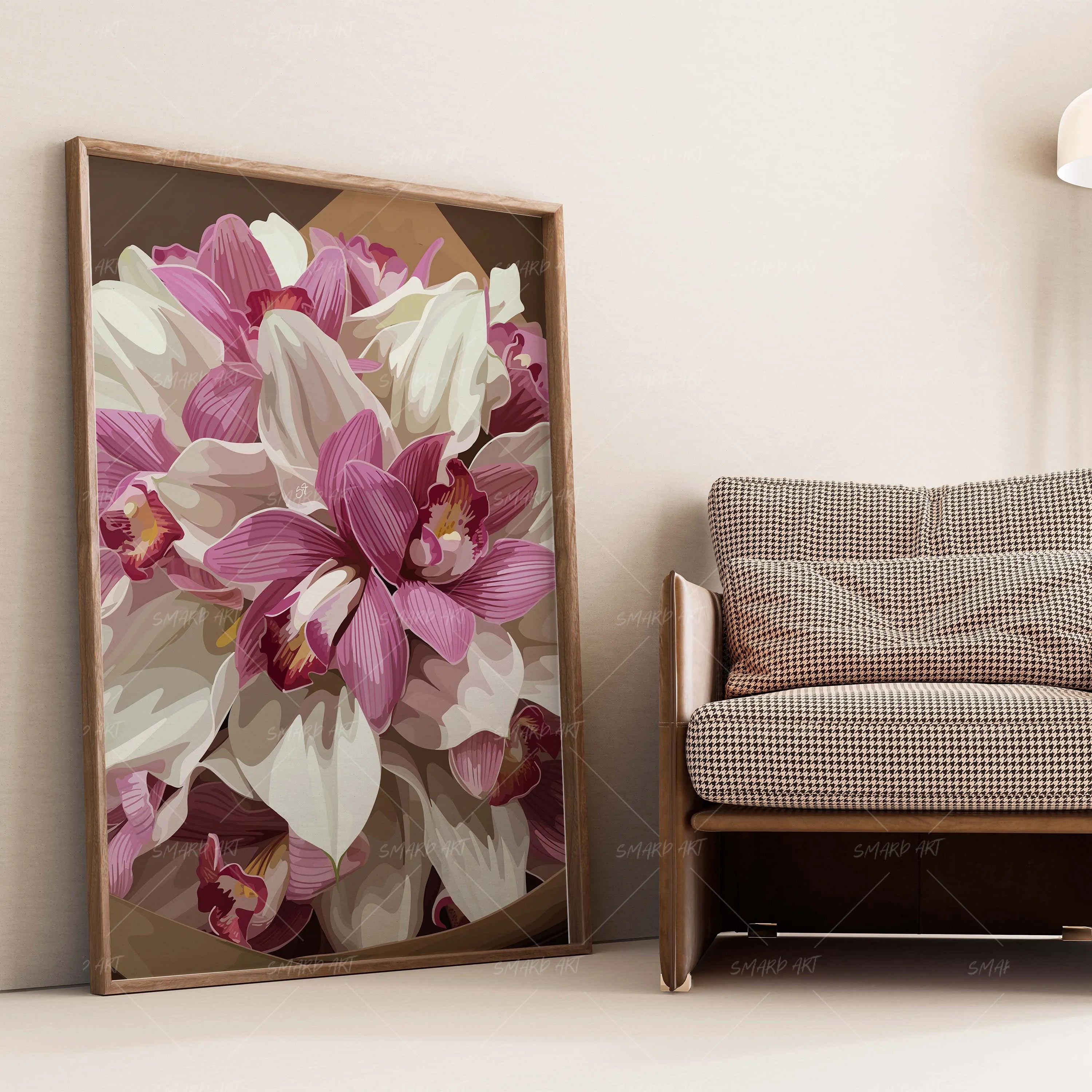 The Bouquet-wall art print featuring decorative artistic design suitable for living rooms, offices, and schools by SmardArt. Elevate your space with Black wall art that speaks to culture, identity, and creativity. At Smard, we celebrate artistry made with melanin, bringing powerful and inspiring designs to life.
