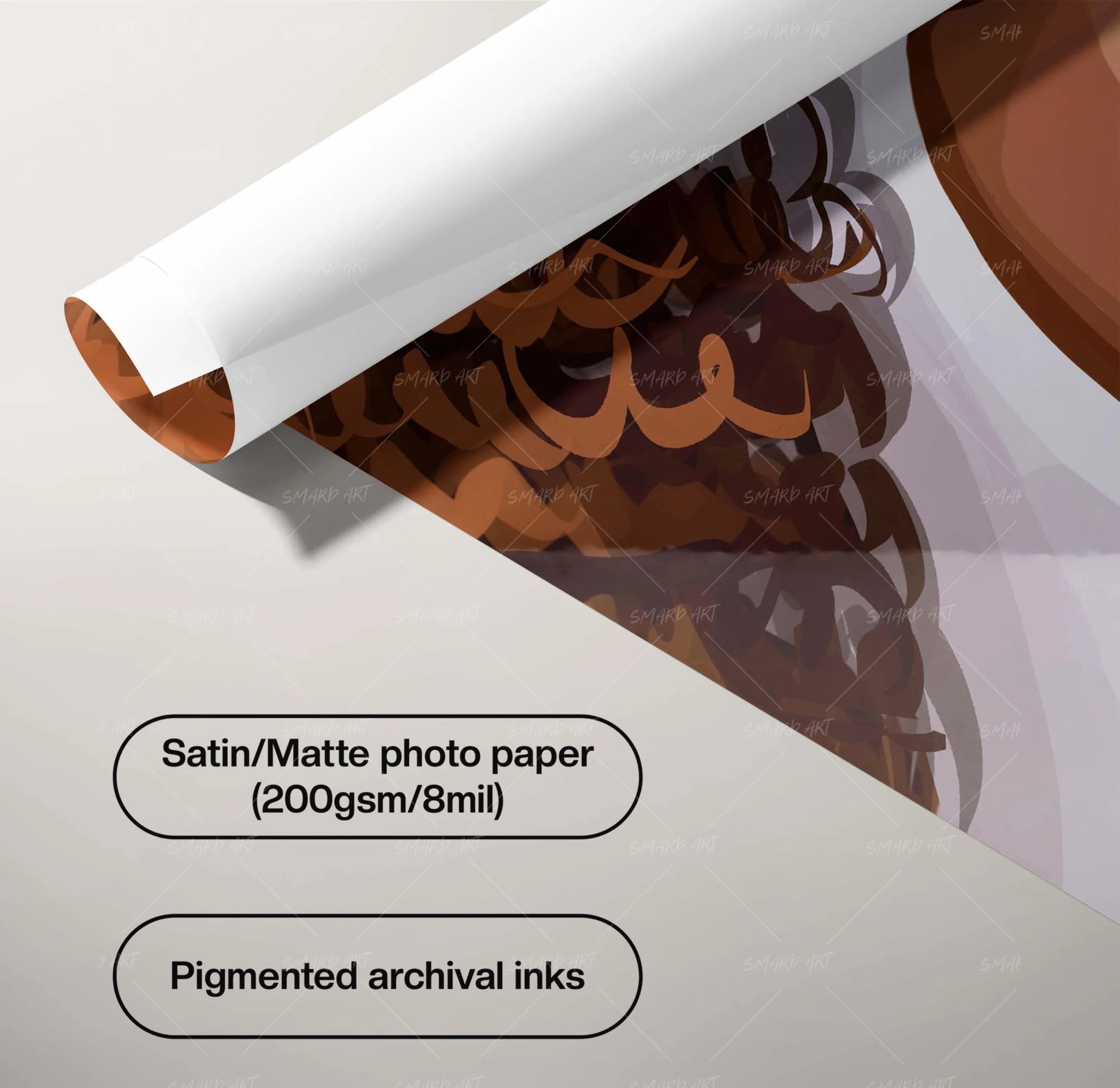 The Fragrance-wall art print featuring decorative artistic design suitable for living rooms, offices, and schools by SmardArt. Elevate your space with Black wall art that speaks to culture, identity, and creativity. At Smard, we celebrate artistry made with melanin, bringing powerful and inspiring designs to life.