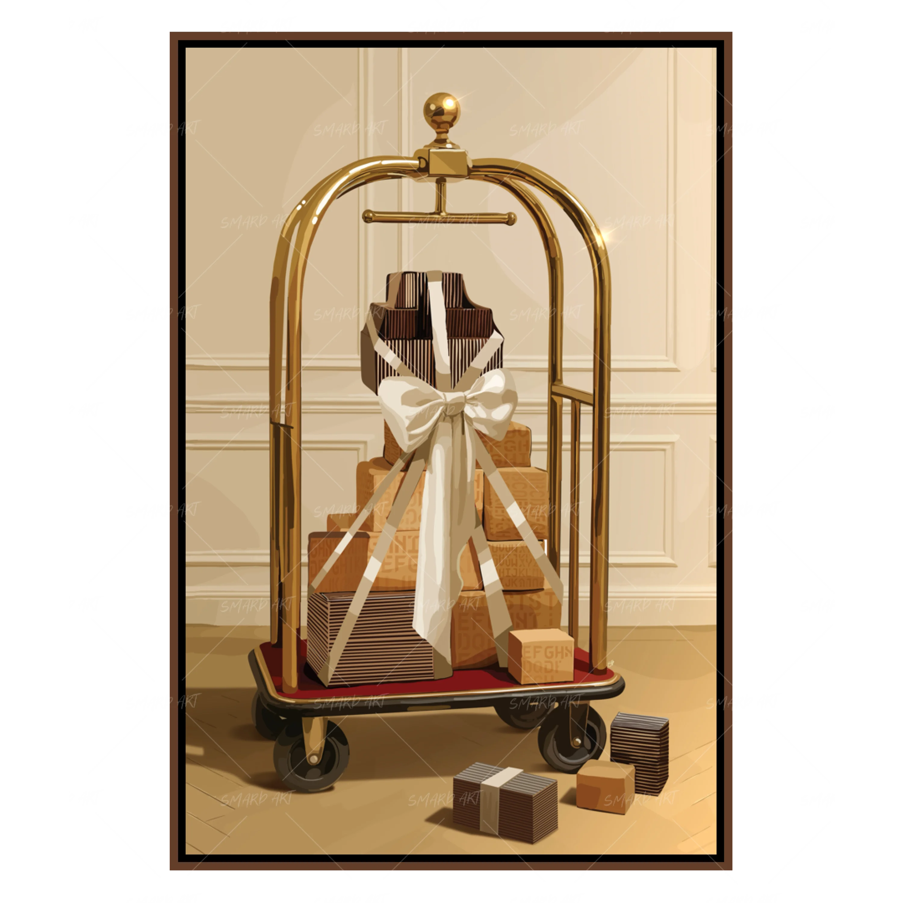 The Gift Cart-wall art print featuring decorative artistic design suitable for living rooms, offices, and schools by SmardArt. Elevate your space with Black wall art that speaks to culture, identity, and creativity. At Smard, we celebrate artistry made with melanin, bringing powerful and inspiring designs to life.