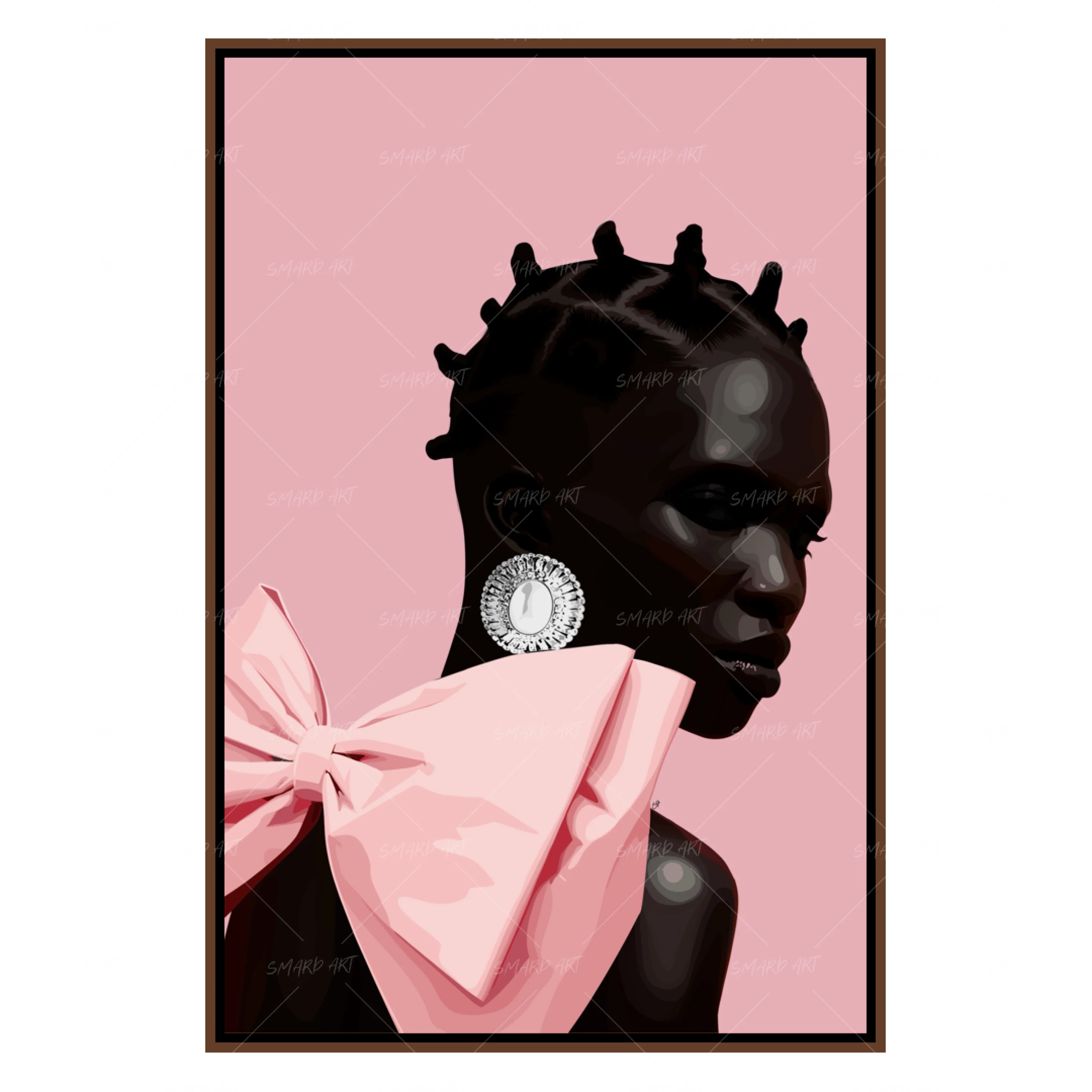 The Grand Knot-wall art print featuring decorative artistic design suitable for living rooms, offices, and schools by SmardArt. Elevate your space with Black wall art that speaks to culture, identity, and creativity. At Smard, we celebrate artistry made with melanin, bringing powerful and inspiring designs to life.