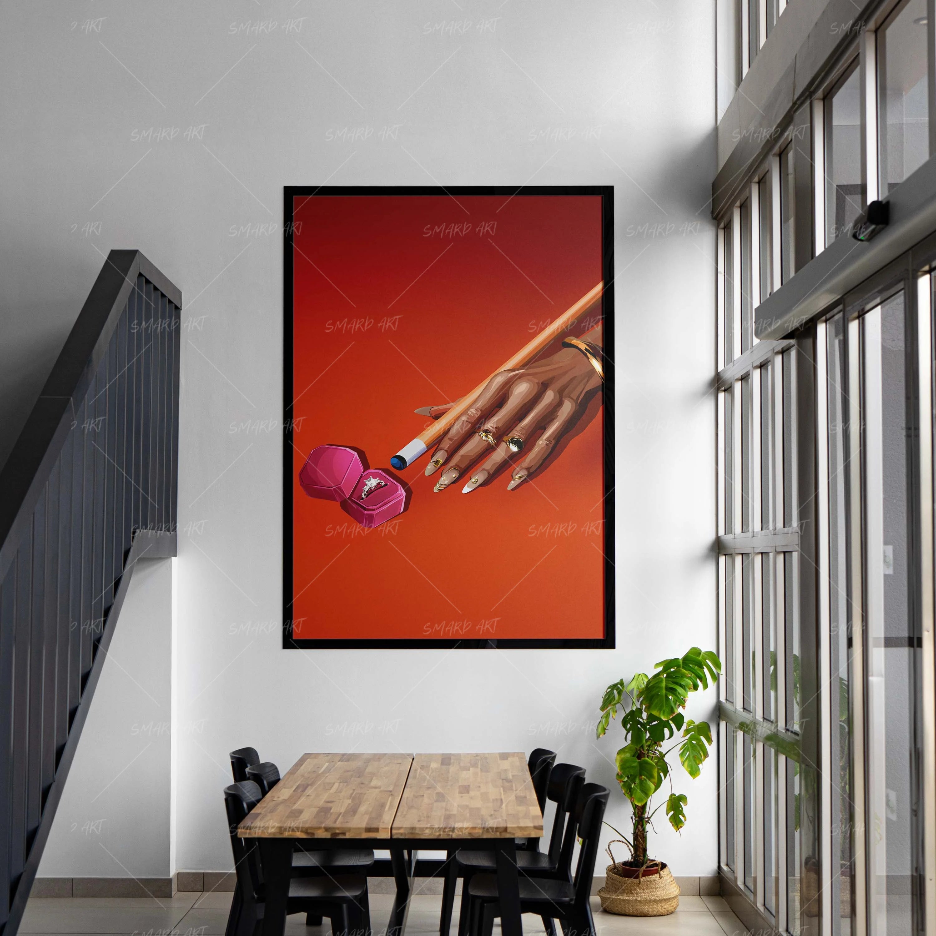 The Love Play-wall art print featuring decorative artistic design suitable for living rooms, offices, and schools by SmardArt. Elevate your space with Black wall art that speaks to culture, identity, and creativity. At Smard, we celebrate artistry made with melanin, bringing powerful and inspiring designs to life.