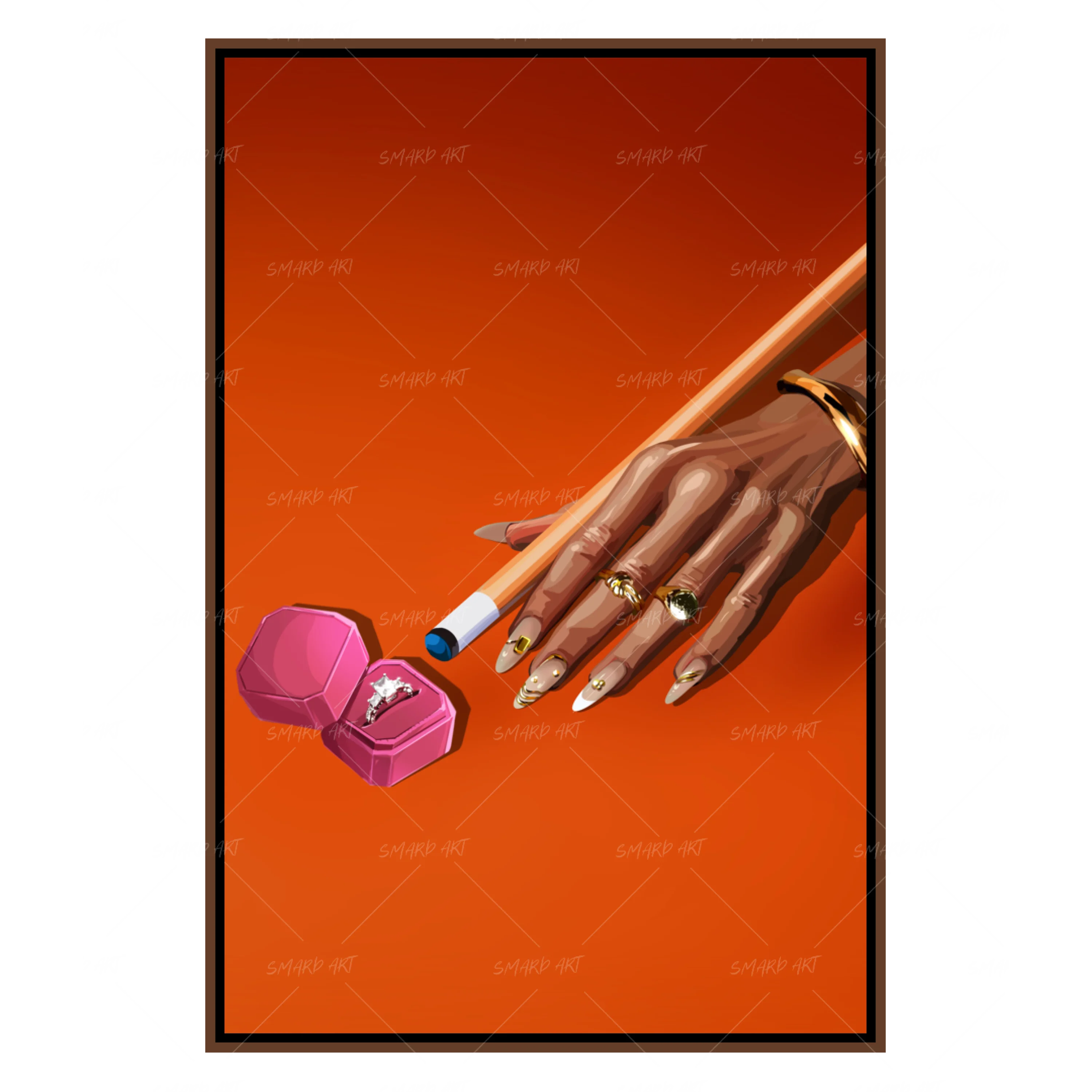 The Love Play-wall art print featuring decorative artistic design suitable for living rooms, offices, and schools by SmardArt. Elevate your space with Black wall art that speaks to culture, identity, and creativity. At Smard, we celebrate artistry made with melanin, bringing powerful and inspiring designs to life.