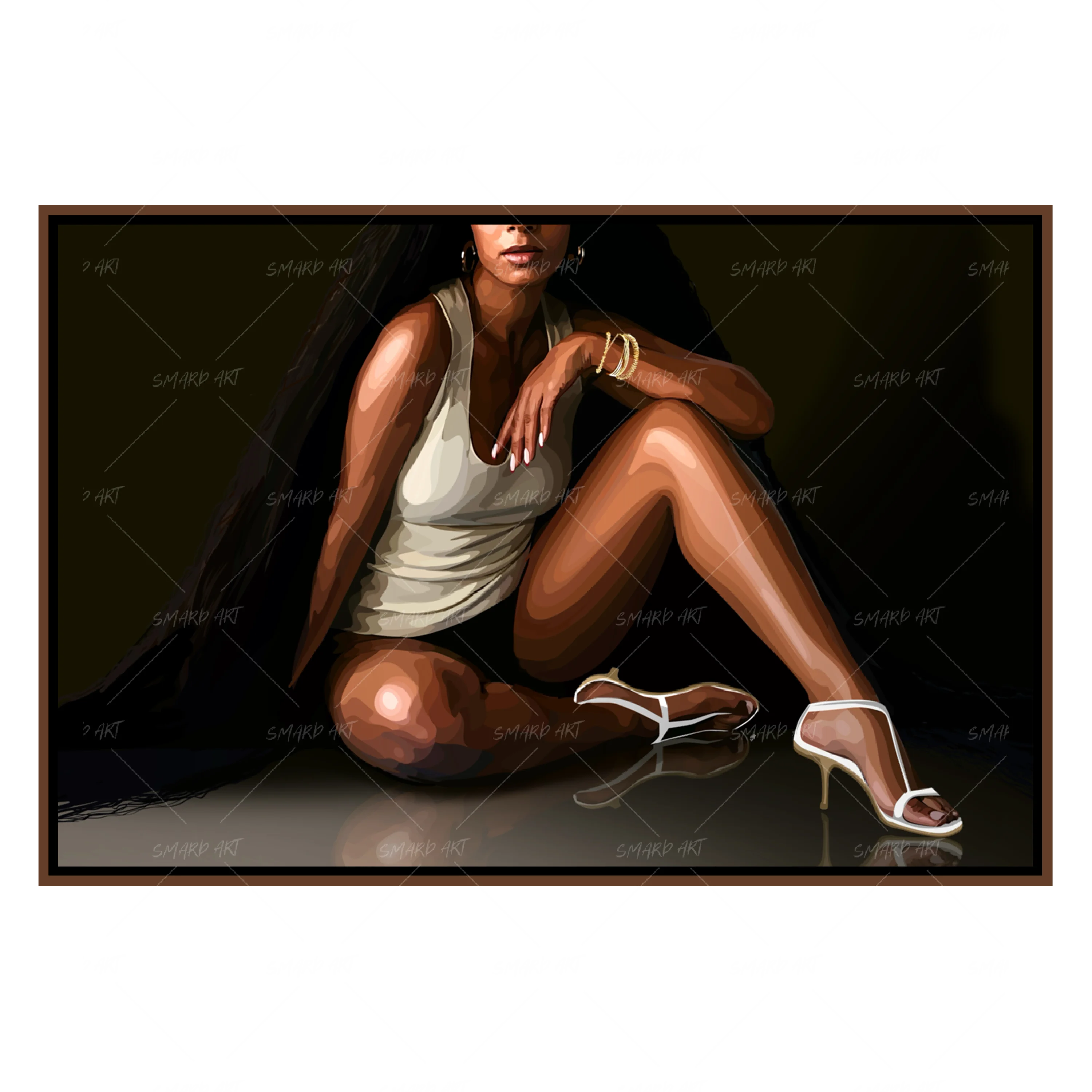 The Body Of Work-wall art print featuring decorative artistic design suitable for living rooms, offices, and schools by SmardArt. Elevate your space with Black wall art that speaks to culture, identity, and creativity. At Smard, we celebrate artistry made with melanin, bringing powerful and inspiring designs to life.