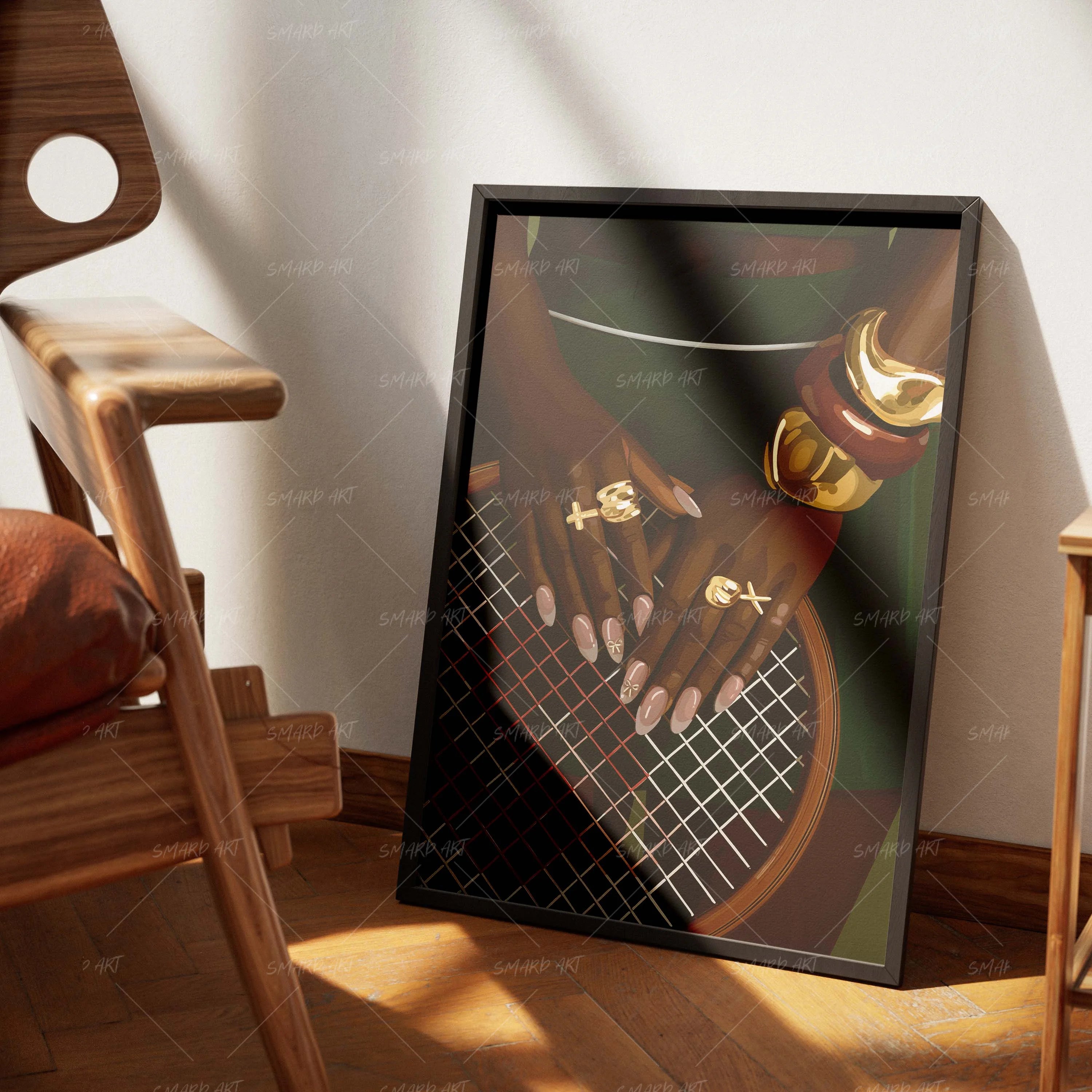 The Swing-wall art print featuring decorative artistic design suitable for living rooms, offices, and schools by SmardArt. Elevate your space with Black wall art that speaks to culture, identity, and creativity. At Smard, we celebrate artistry made with melanin, bringing powerful and inspiring designs to life.