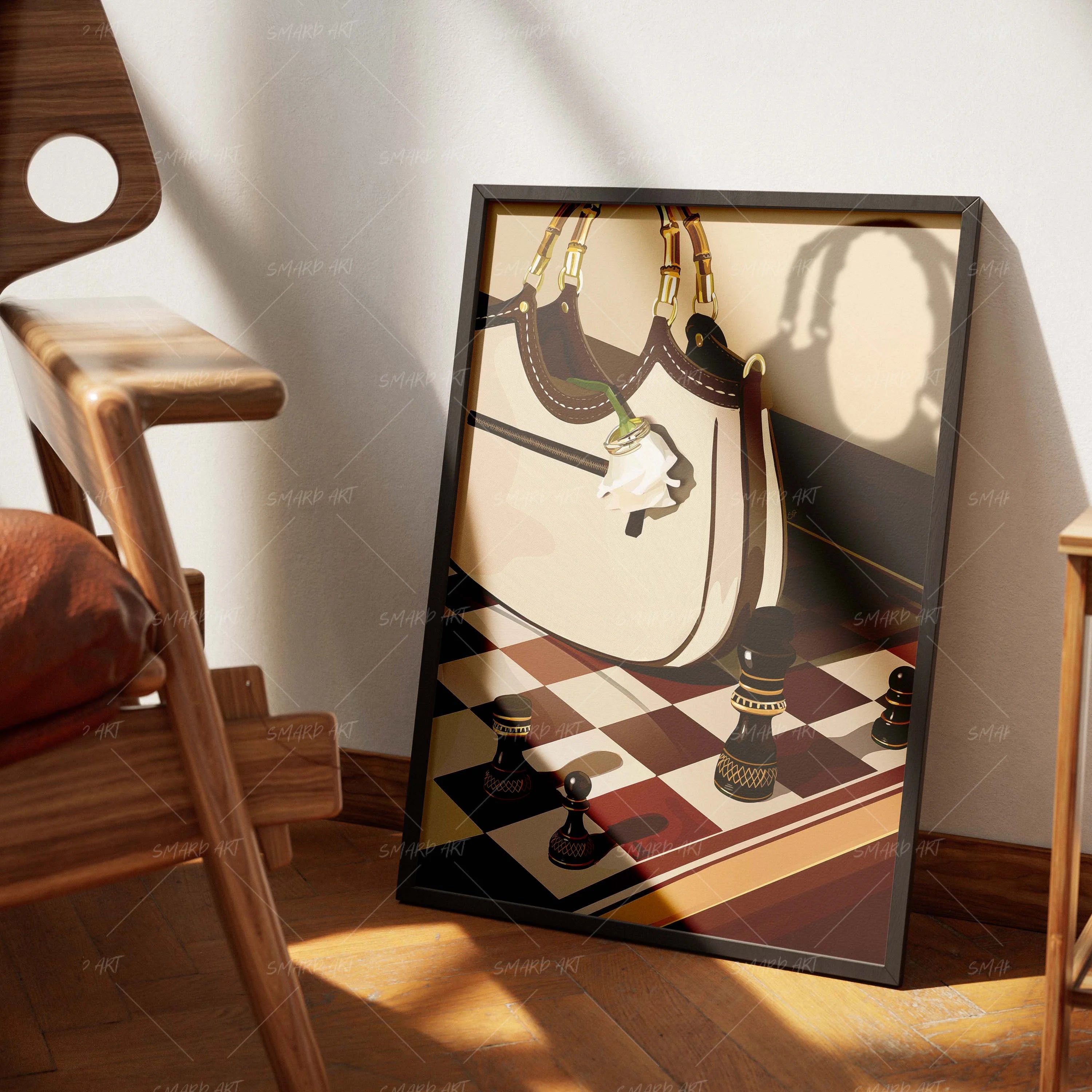 The Winning Move-wall art print featuring decorative artistic design suitable for living rooms, offices, and schools by SmardArt. Elevate your space with Black wall art that speaks to culture, identity, and creativity. At Smard, we celebrate artistry made with melanin, bringing powerful and inspiring designs to life.