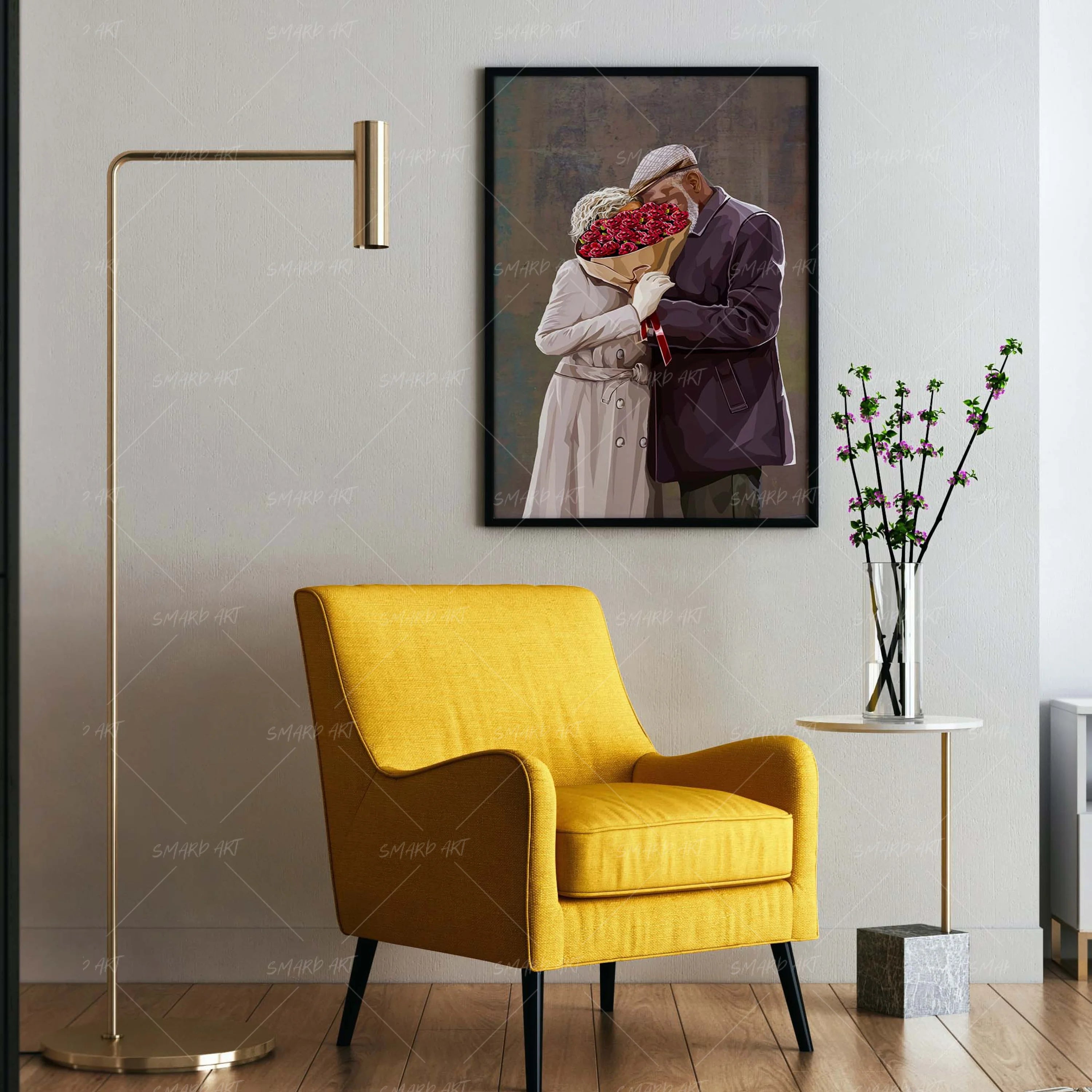 Timeless Love-wall art print featuring decorative artistic design suitable for living rooms, offices, and schools by SmardArt. Elevate your space with Black wall art that speaks to culture, identity, and creativity. At Smard, we celebrate artistry made with melanin, bringing powerful and inspiring designs to life.