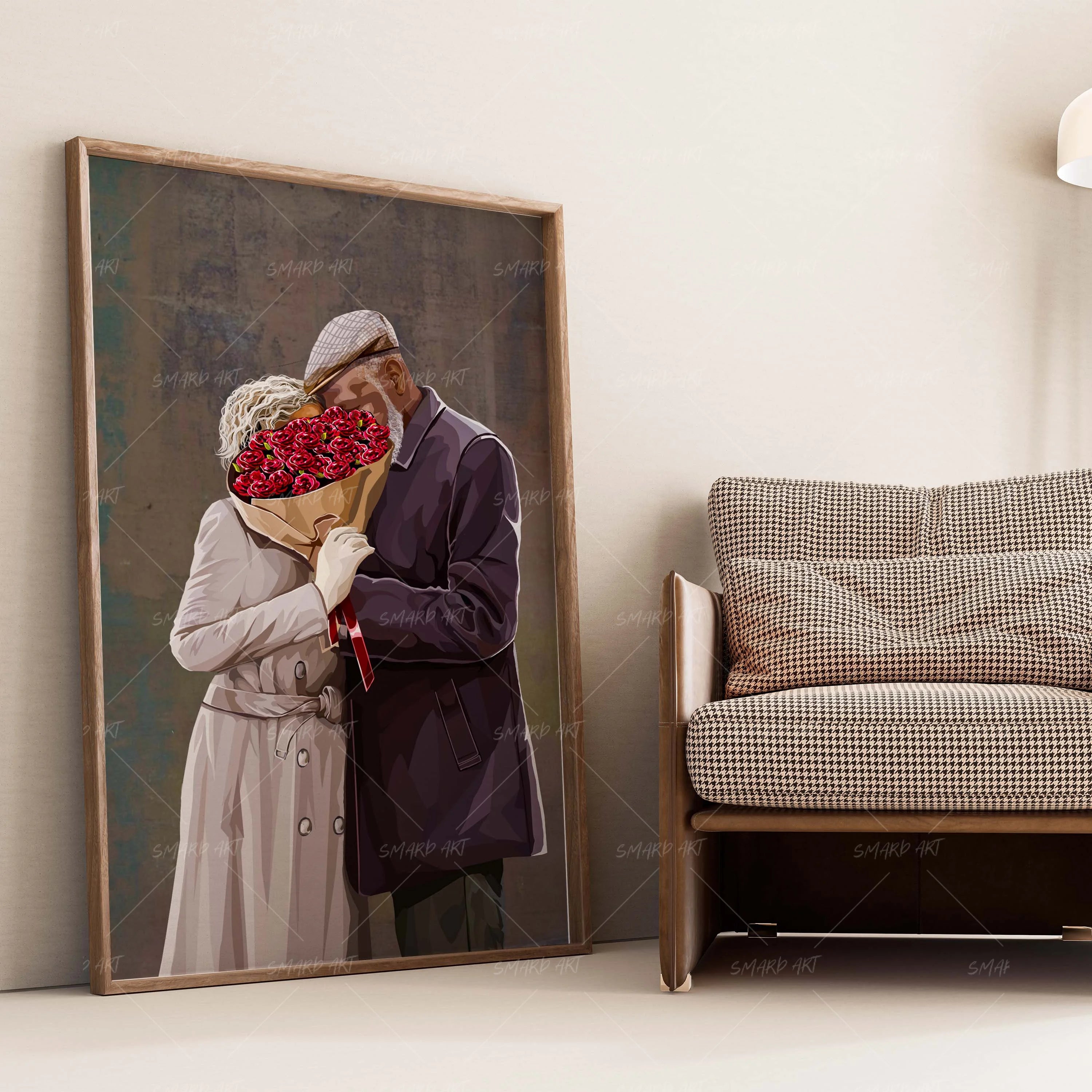 Timeless Love-wall art print featuring decorative artistic design suitable for living rooms, offices, and schools by SmardArt. Elevate your space with Black wall art that speaks to culture, identity, and creativity. At Smard, we celebrate artistry made with melanin, bringing powerful and inspiring designs to life.
