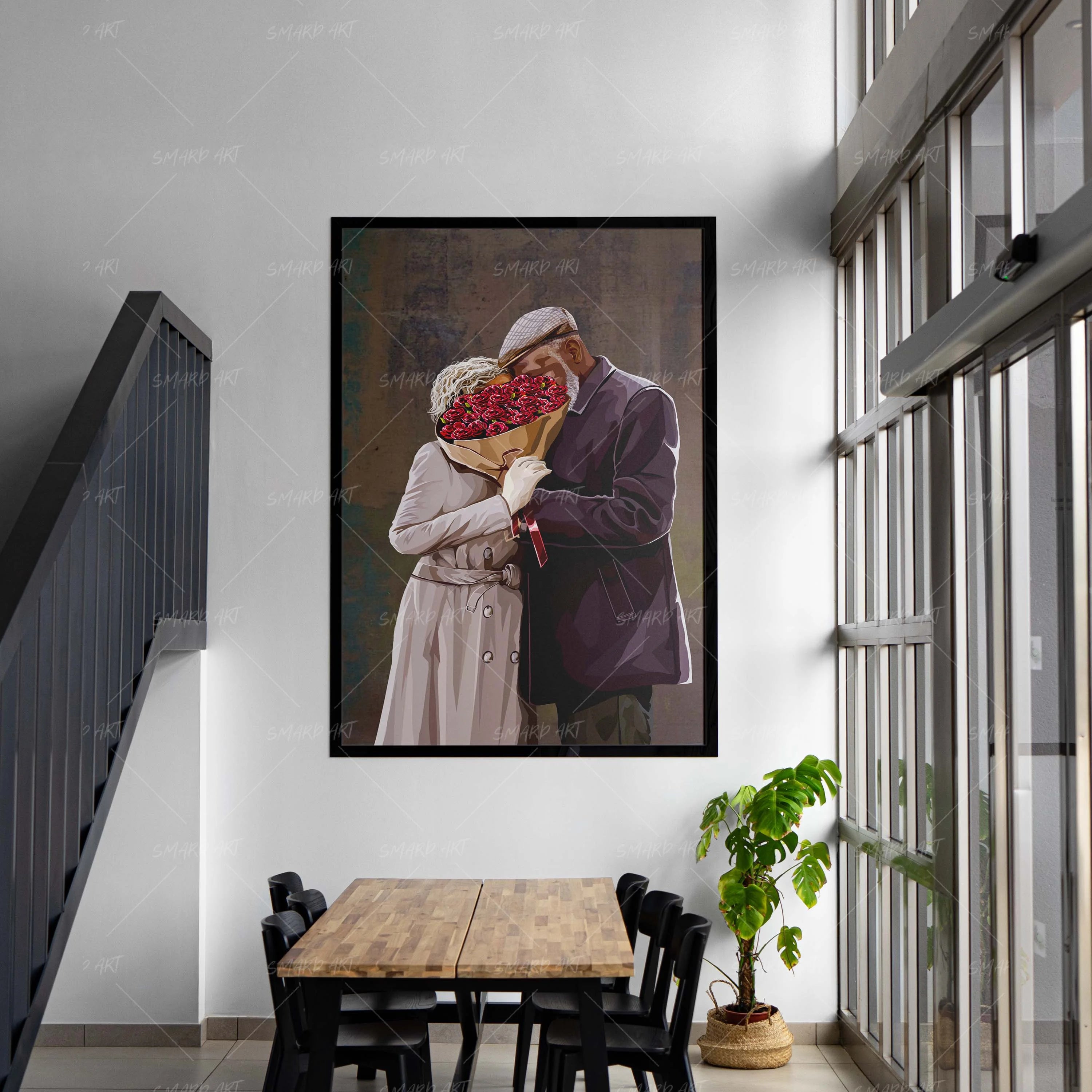 Timeless Love-wall art print featuring decorative artistic design suitable for living rooms, offices, and schools by SmardArt. Elevate your space with Black wall art that speaks to culture, identity, and creativity. At Smard, we celebrate artistry made with melanin, bringing powerful and inspiring designs to life.