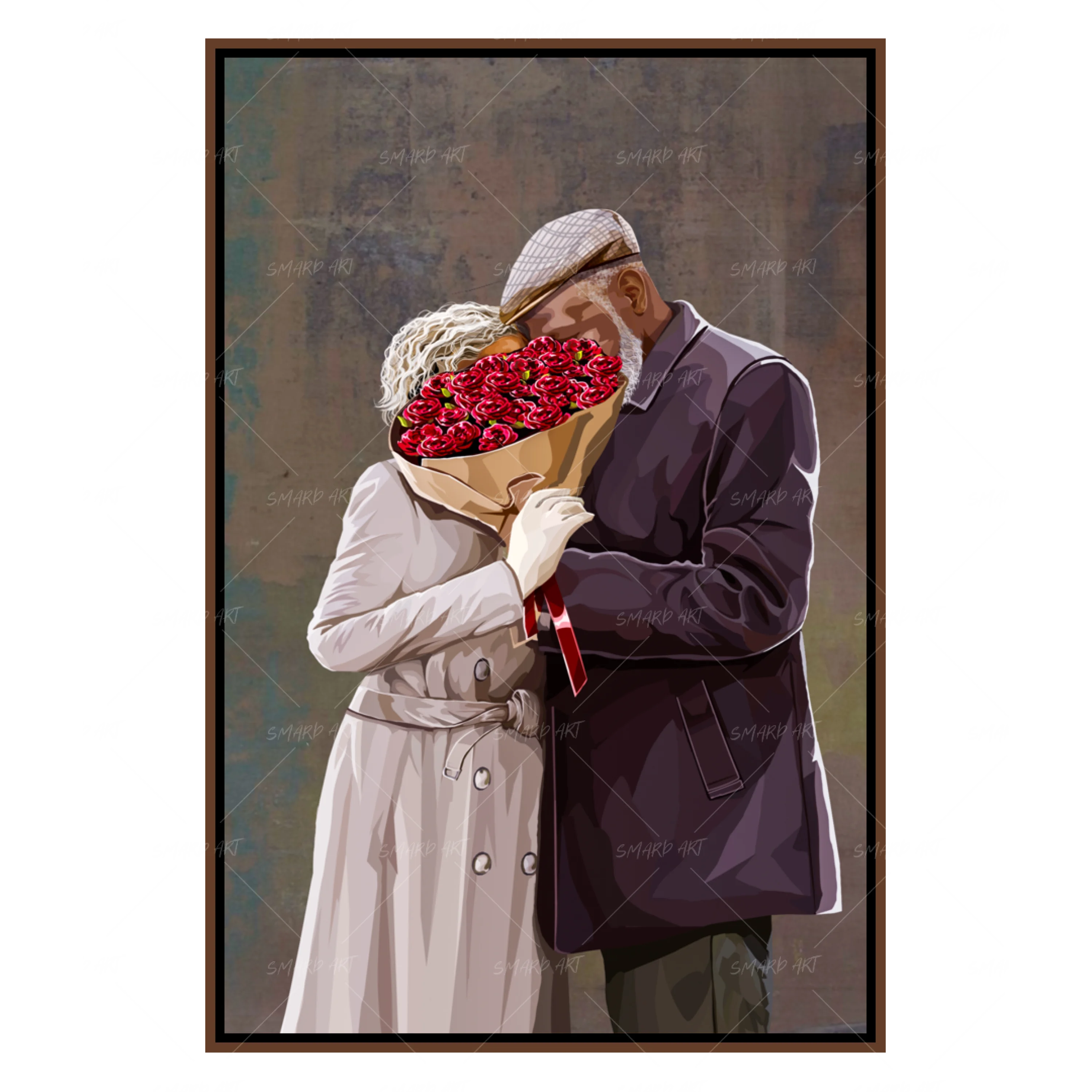 Timeless Love-wall art print featuring decorative artistic design suitable for living rooms, offices, and schools by SmardArt. Elevate your space with Black wall art that speaks to culture, identity, and creativity. At Smard, we celebrate artistry made with melanin, bringing powerful and inspiring designs to life.