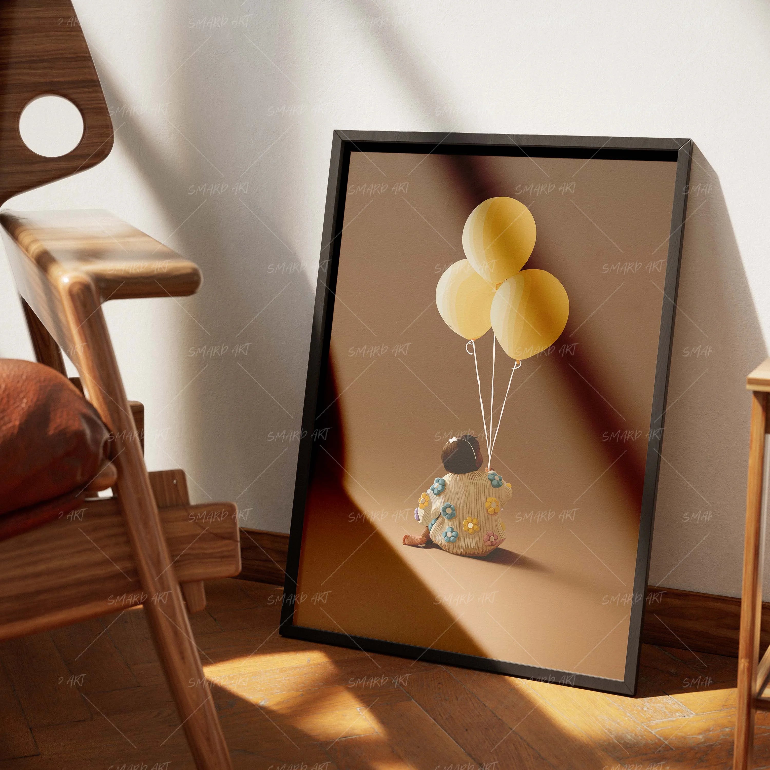 Tiny Joy-wall art print featuring decorative artistic design suitable for living rooms, offices, and schools by SmardArt. Elevate your space with Black wall art that speaks to culture, identity, and creativity. At Smard, we celebrate artistry made with melanin, bringing powerful and inspiring designs to life.