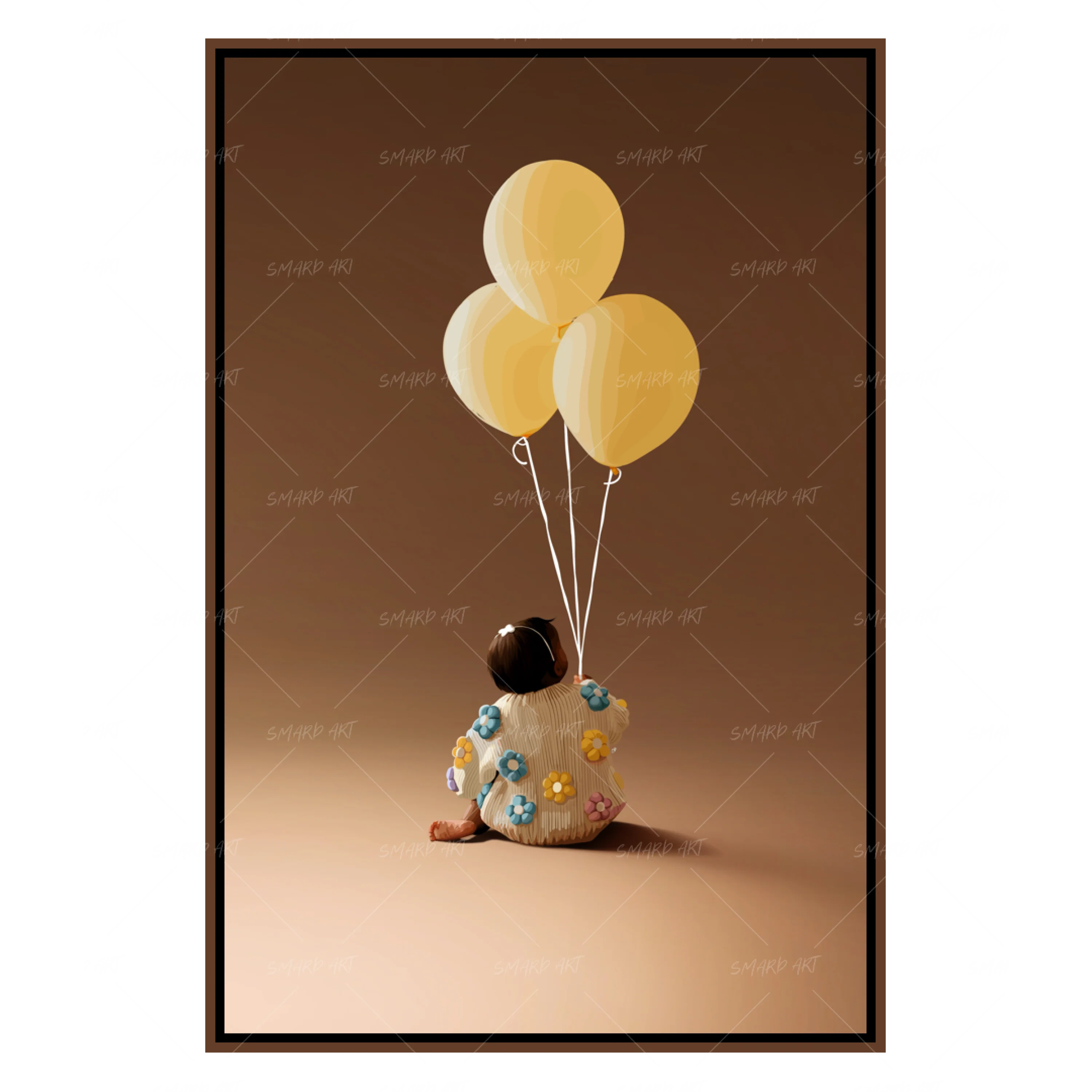 Tiny Joy-wall art print featuring decorative artistic design suitable for living rooms, offices, and schools by SmardArt. Elevate your space with Black wall art that speaks to culture, identity, and creativity. At Smard, we celebrate artistry made with melanin, bringing powerful and inspiring designs to life.