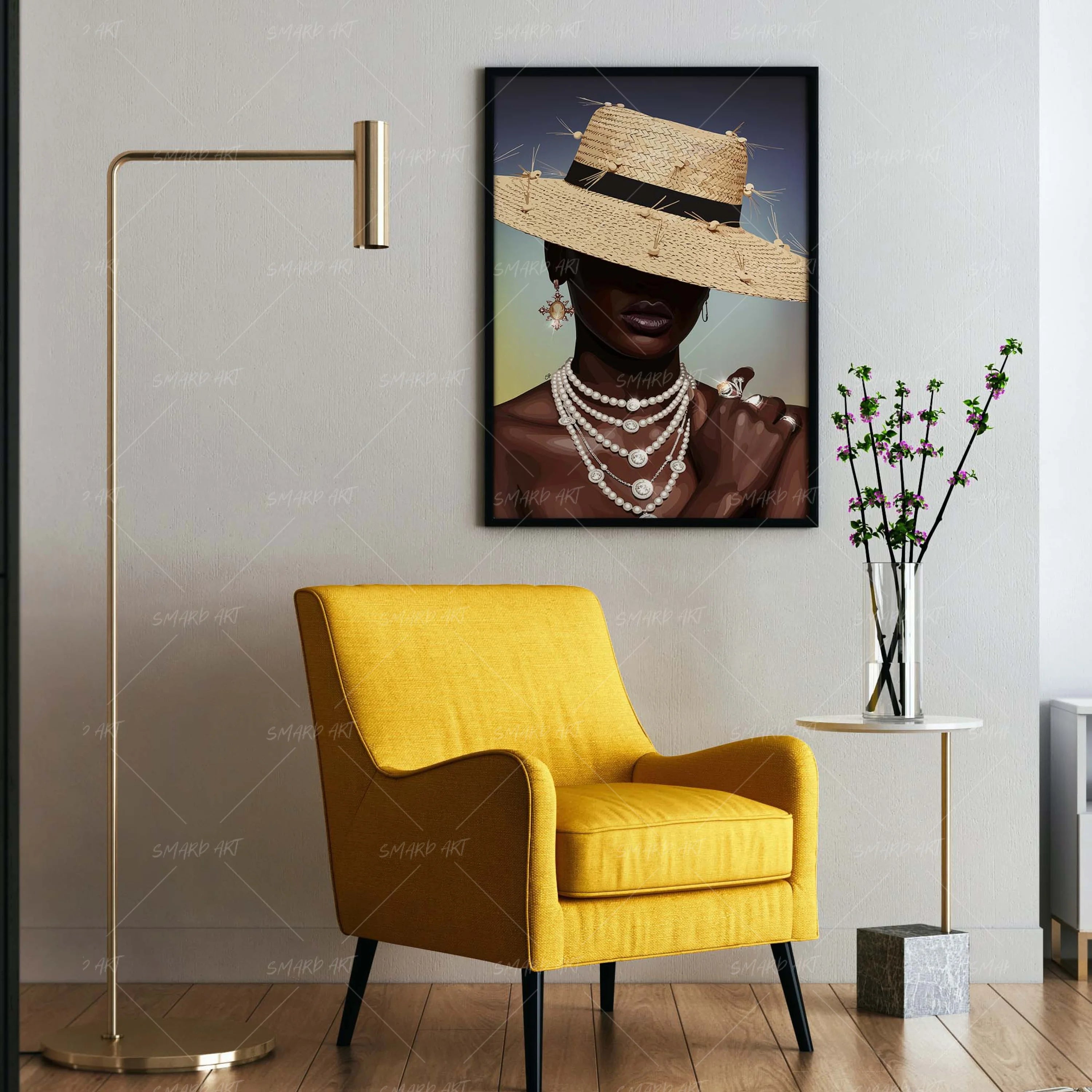 Topped off-wall art print featuring decorative artistic design suitable for living rooms, offices, and schools by SmardArt