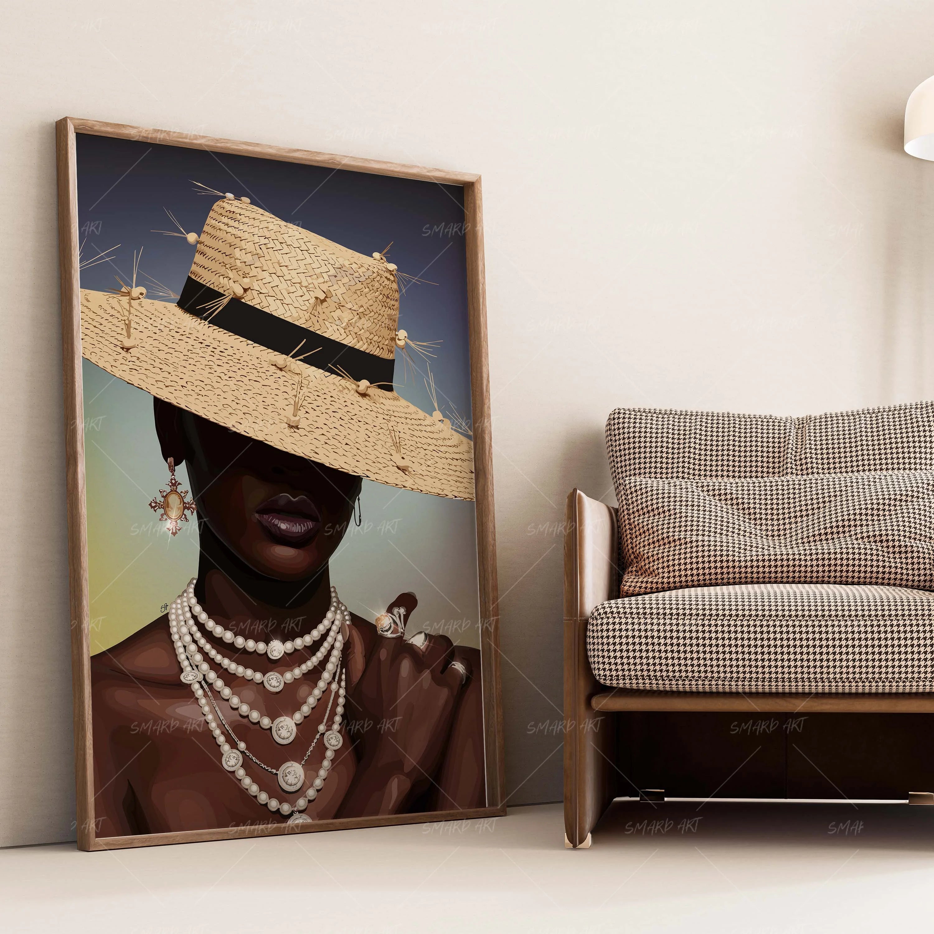 Topped off-wall art print featuring decorative artistic design suitable for living rooms, offices, and schools by SmardArt