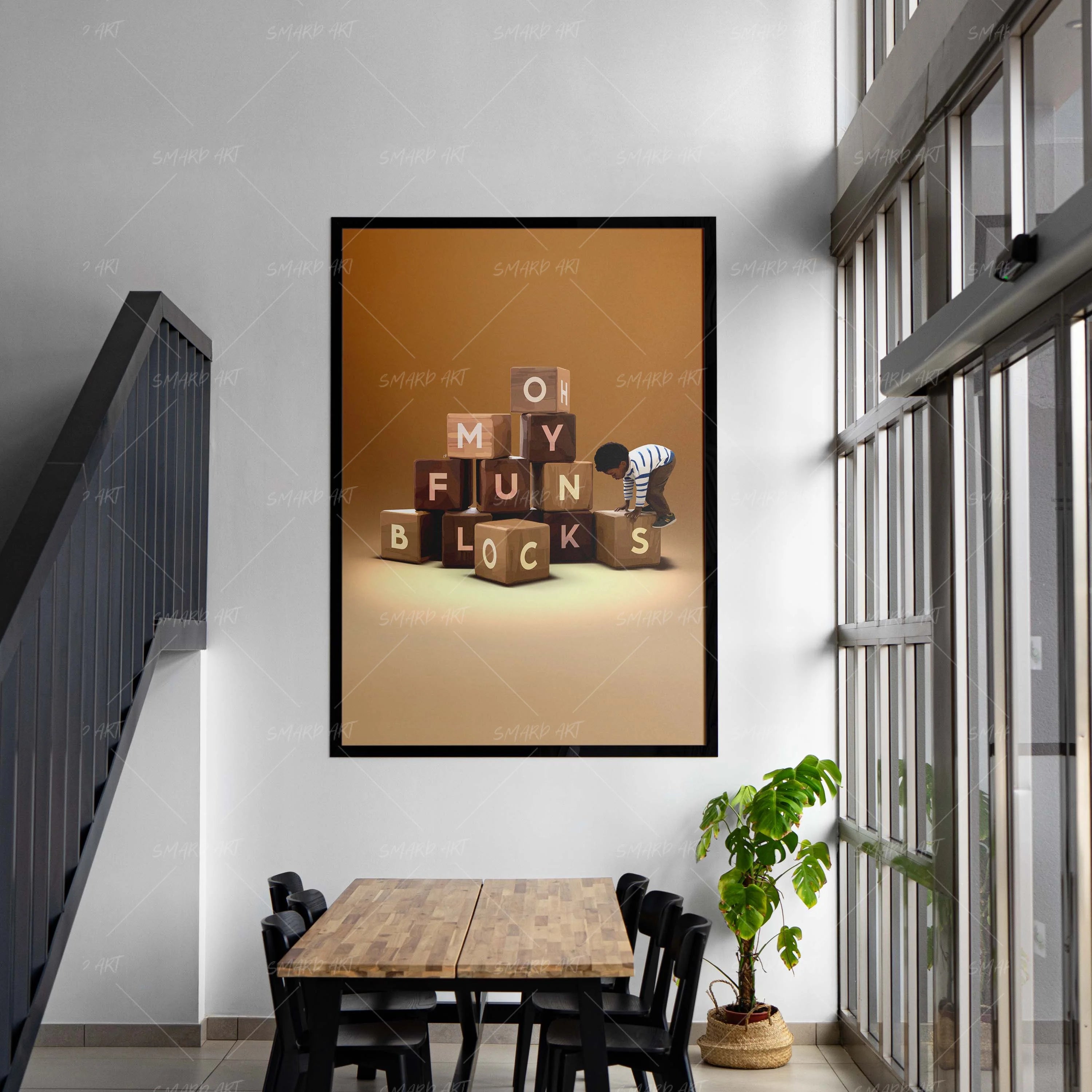Top Block-wall art print featuring decorative artistic design suitable for living rooms, offices, and schools by SmardArt. Elevate your space with Black wall art that speaks to culture, identity, and creativity. At Smard, we celebrate artistry made with melanin, bringing powerful and inspiring designs to life.