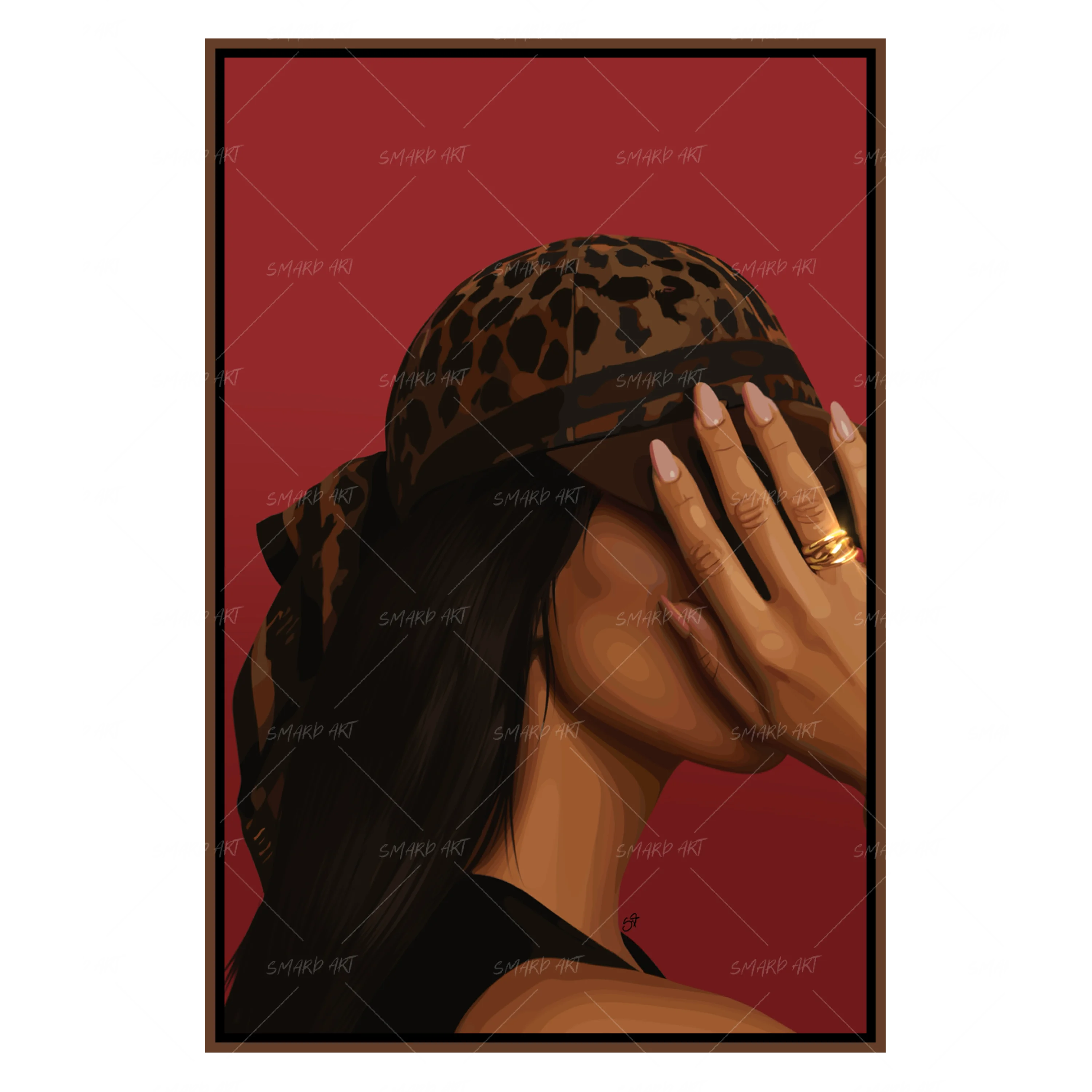 Top Off-wall art print featuring decorative artistic design suitable for living rooms, offices, and schools by SmardArt. Elevate your space with Black wall art that speaks to culture, identity, and creativity. At Smard, we celebrate artistry made with melanin, bringing powerful and inspiring designs to life.