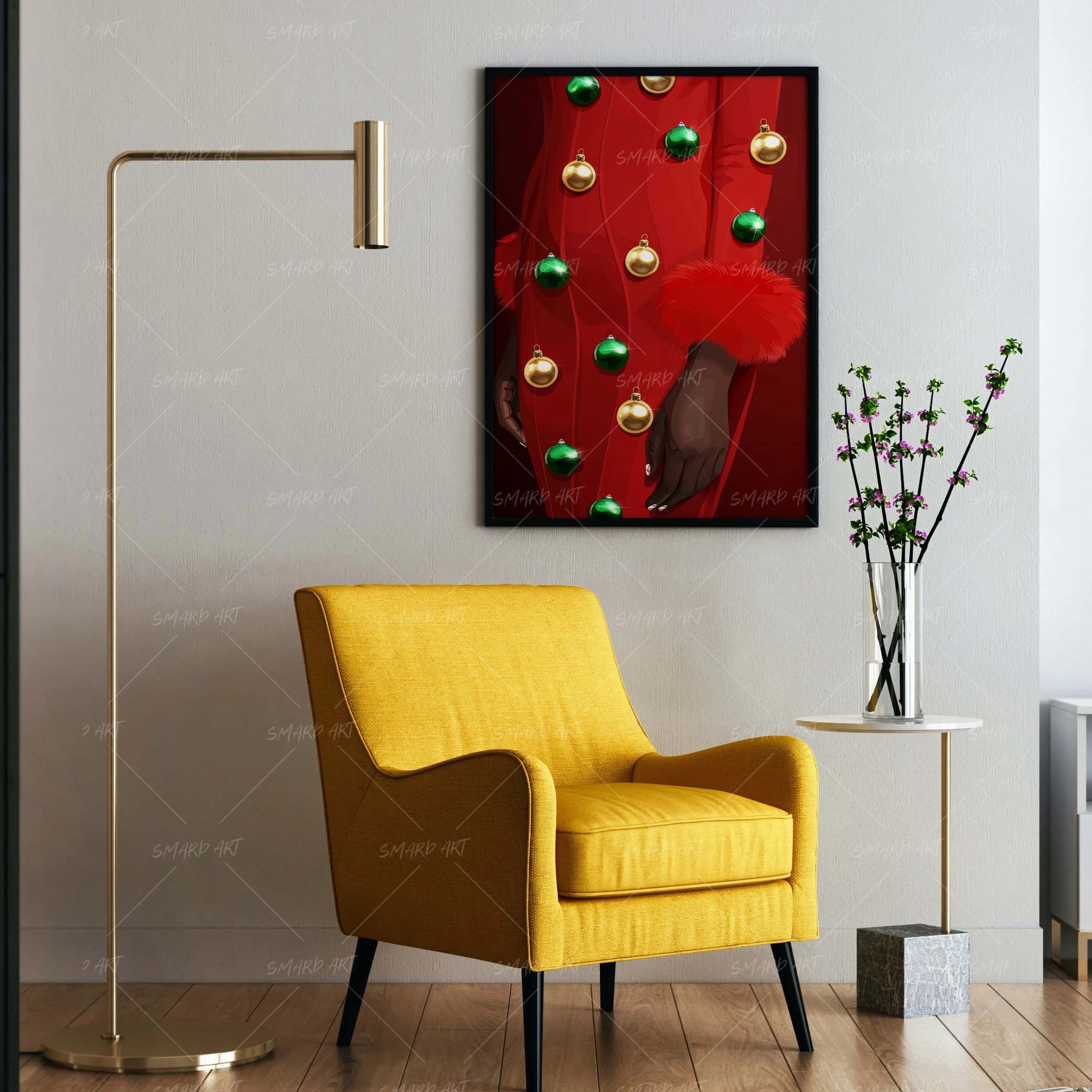 Twinkle Dress-wall art print featuring decorative artistic design suitable for living rooms, offices, and schools by SmardArt. Elevate your space with Black wall art that speaks to culture, identity, and creativity. At Smard, we celebrate artistry made with melanin, bringing powerful and inspiring designs to life.