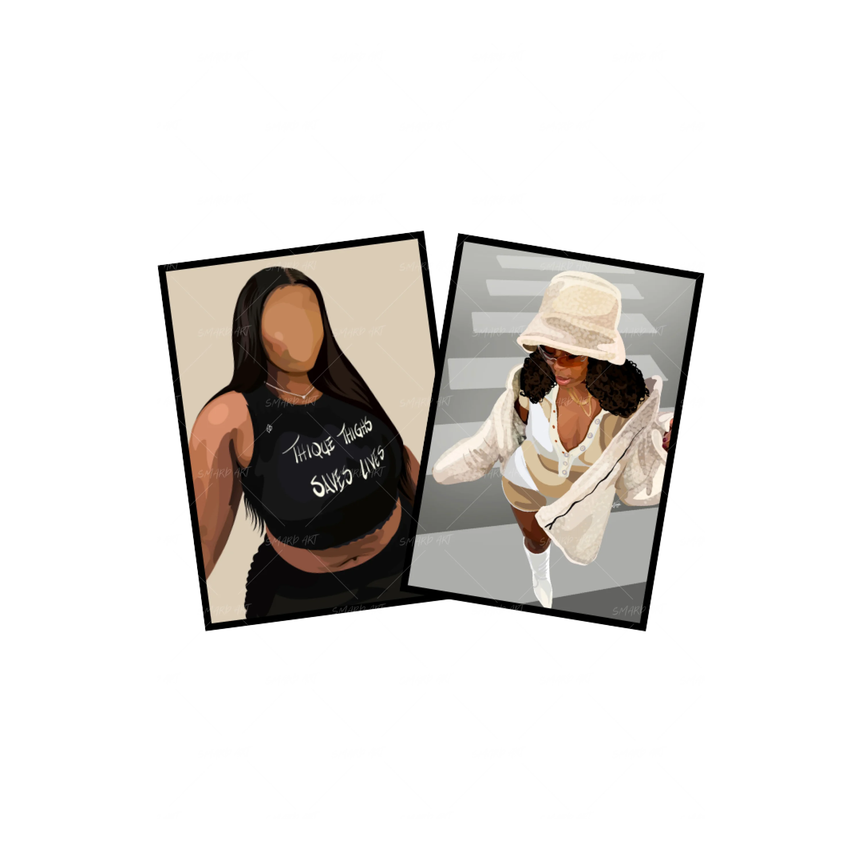 Art Print Bundle : Thick Thighs + Fashion Gyal