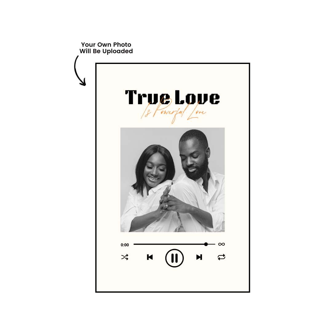 "TRUE LOVE" Custom Poster-wall art print featuring decorative artistic design suitable for living rooms, offices, and schools by SmardArt. Elevate your space with Black wall art that speaks to culture, identity, and creativity. At Smard, we celebrate artistry made with melanin, bringing powerful and inspiring designs to life.