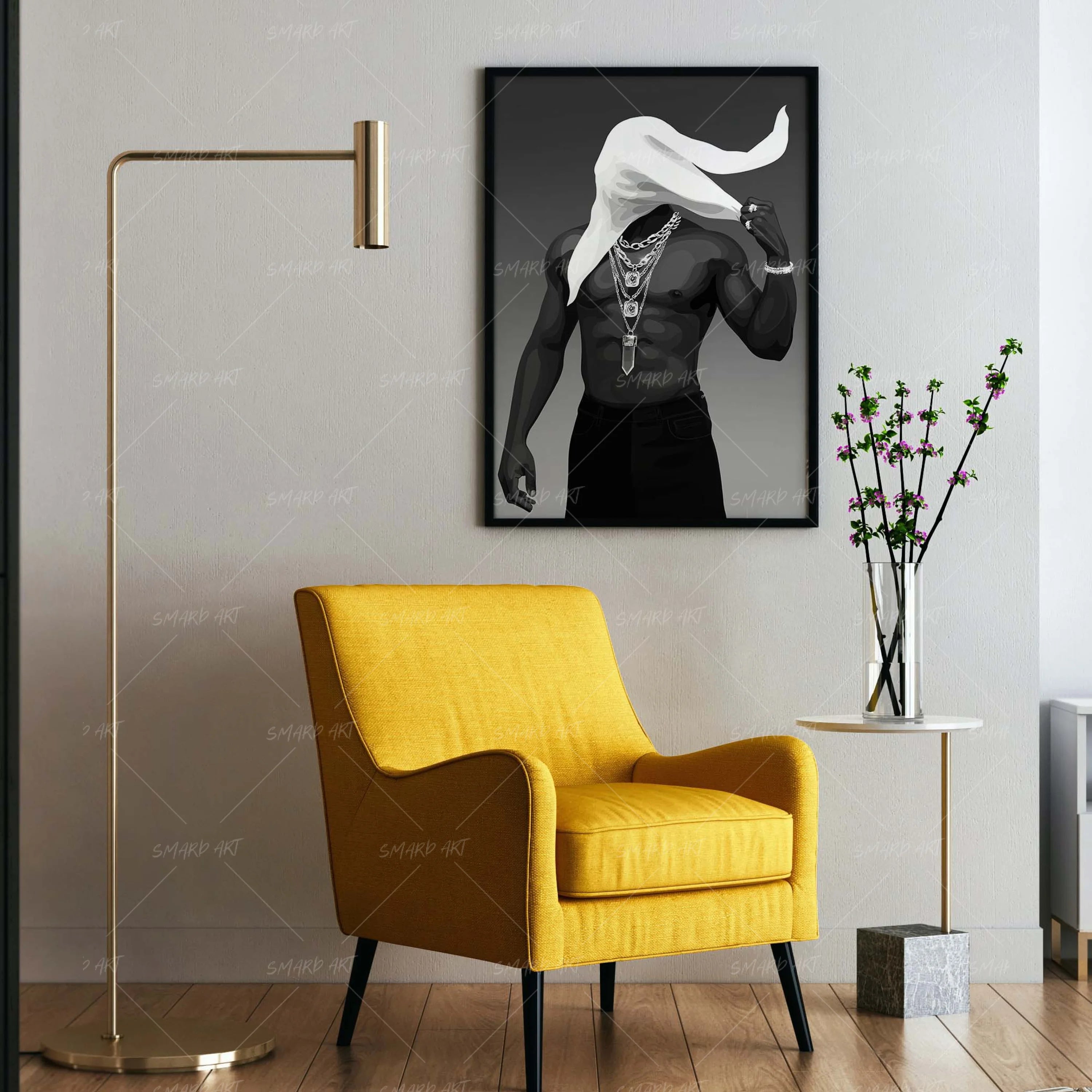 Unveiled-wall art print featuring decorative artistic design suitable for living rooms, offices, and schools by SmardArt. Elevate your space with Black wall art that speaks to culture, identity, and creativity. At Smard, we celebrate artistry made with melanin, bringing powerful and inspiring designs to life.